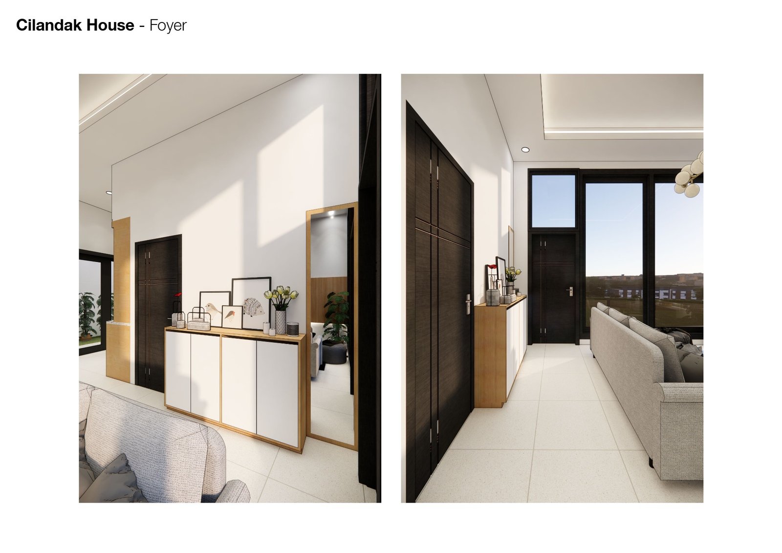 Foyer, Banjarsari House Jakarta, interior design by Dika Ardi