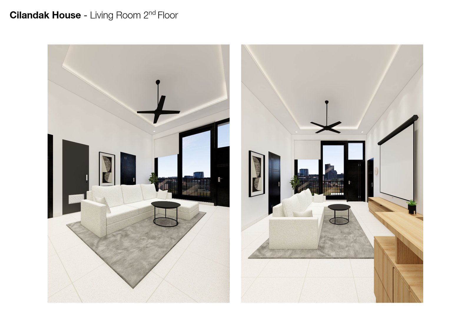 Living room 2nd floor, Banjarsari House Jakarta, interior design by Dika Ardi