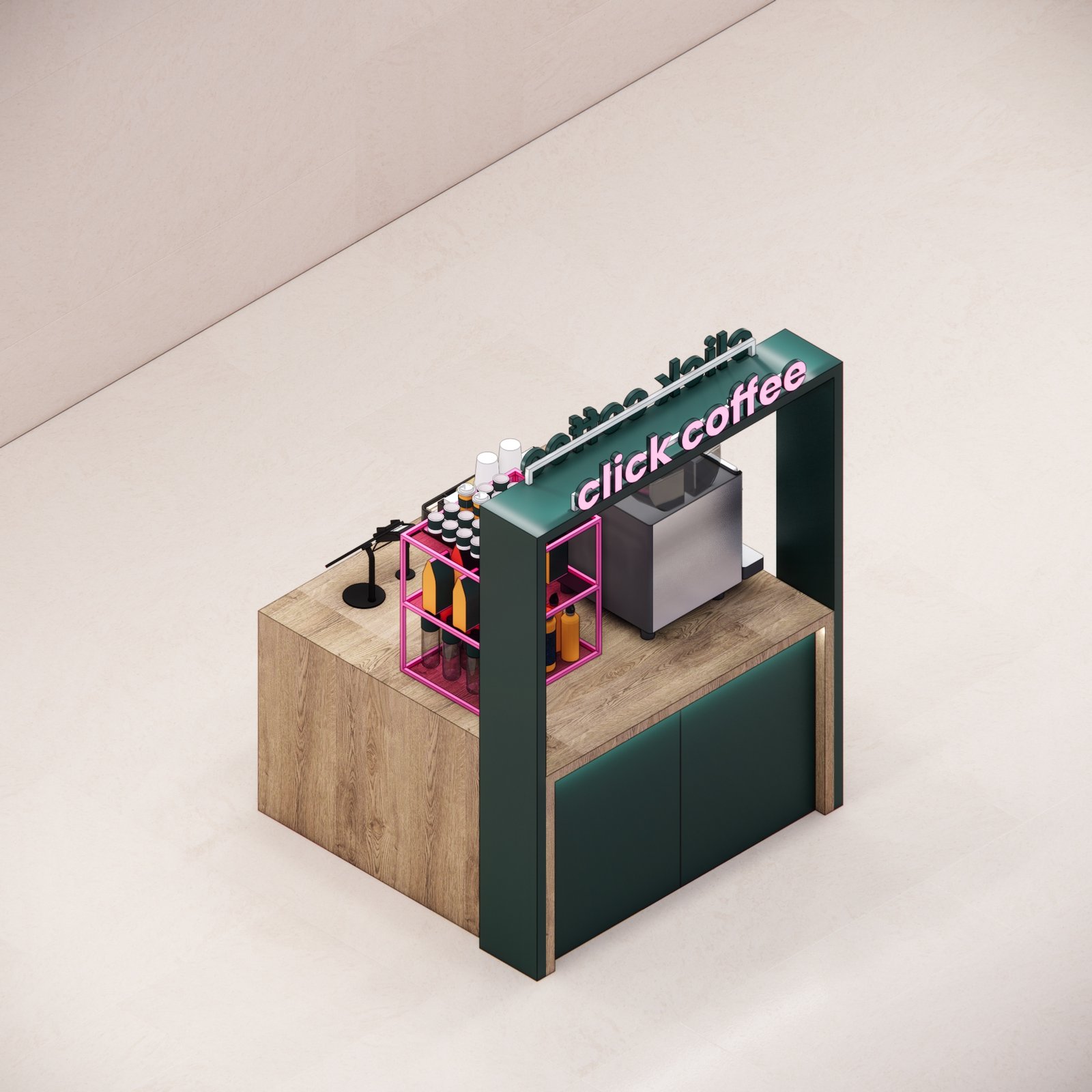 Design render 08, Click Coffee Kiosk, UAE, by Dika Ardi
