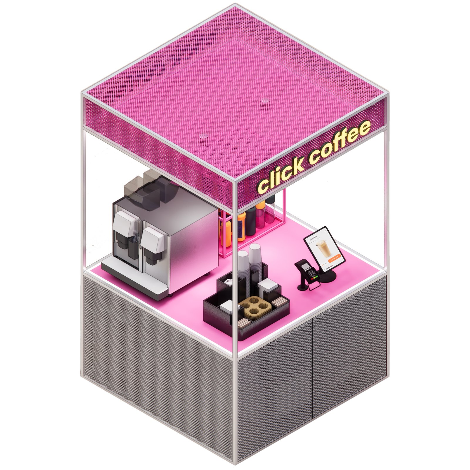 Design render 09, Click Coffee Kiosk, UAE, by Dika Ardi