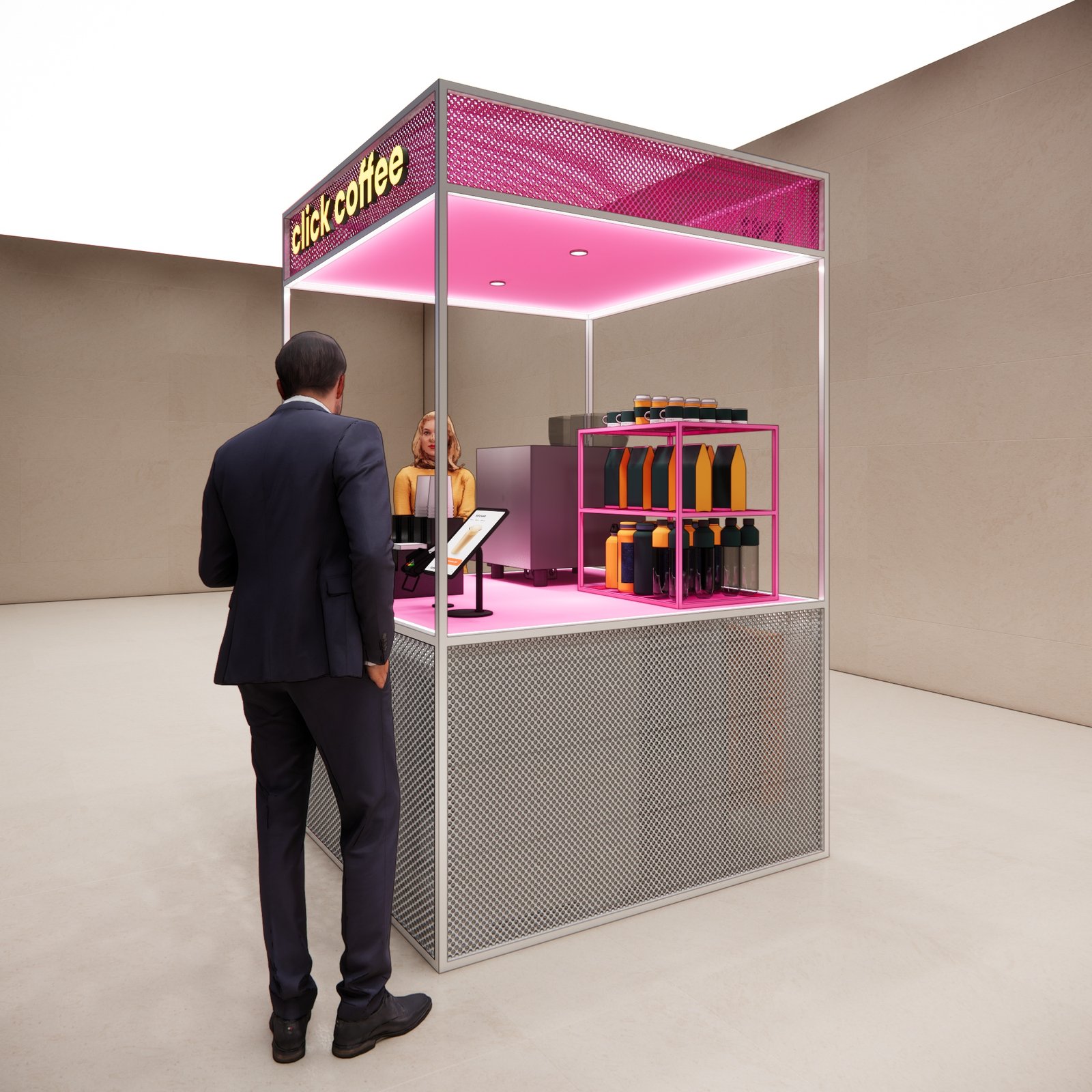 Design render 13, Click Coffee Kiosk, UAE, by Dika Ardi