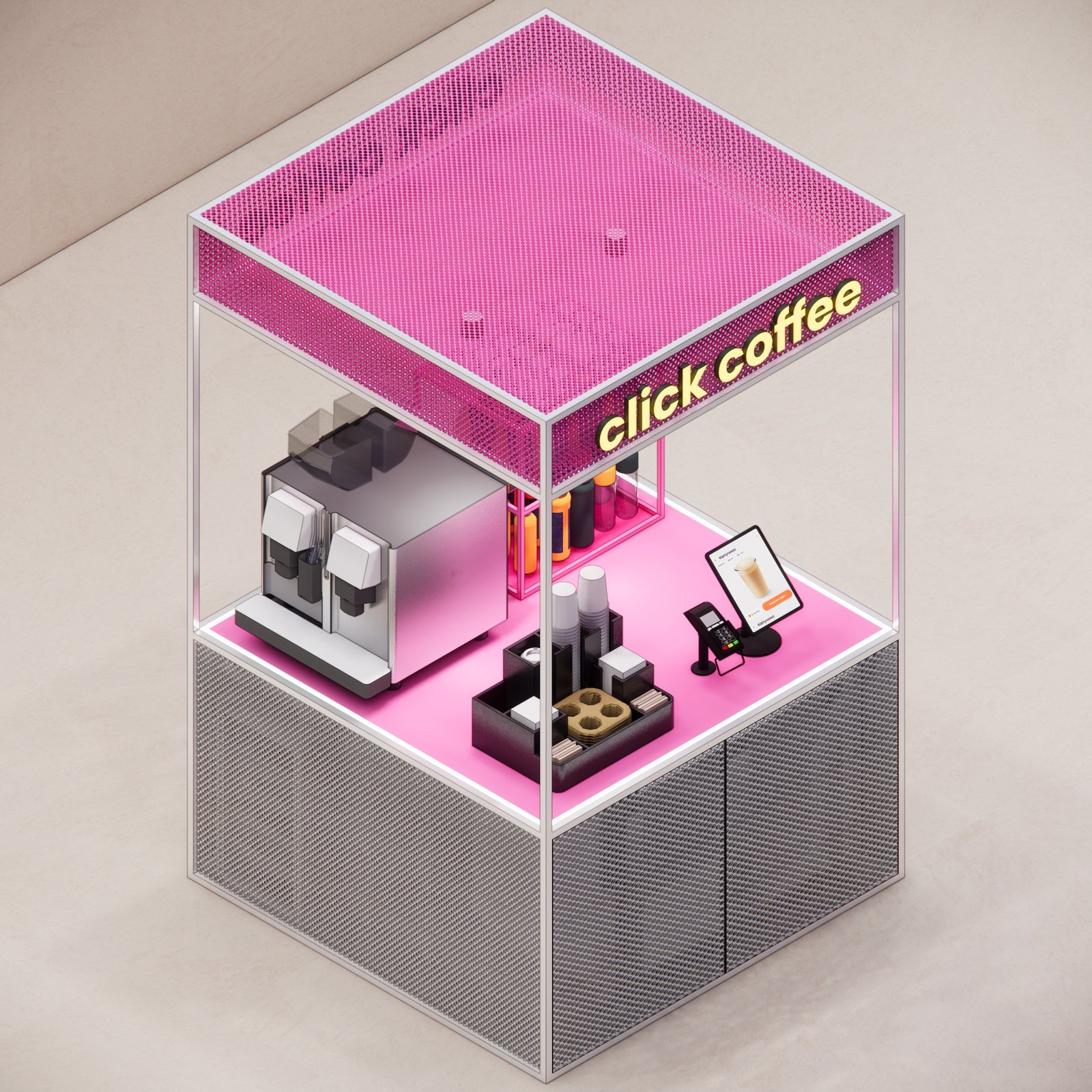 Design render 15, Click Coffee Kiosk, UAE, by Dika Ardi