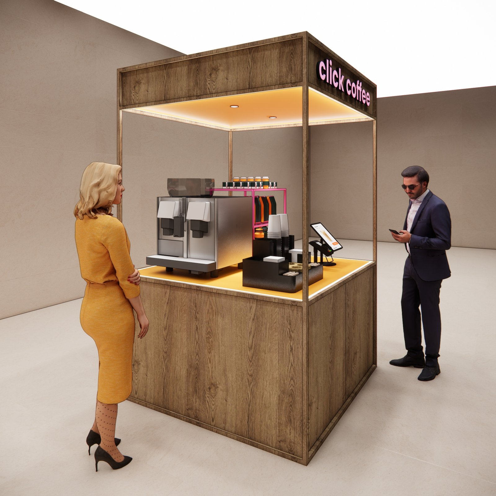 Design render 20, Click Coffee Kiosk, UAE, by Dika Ardi