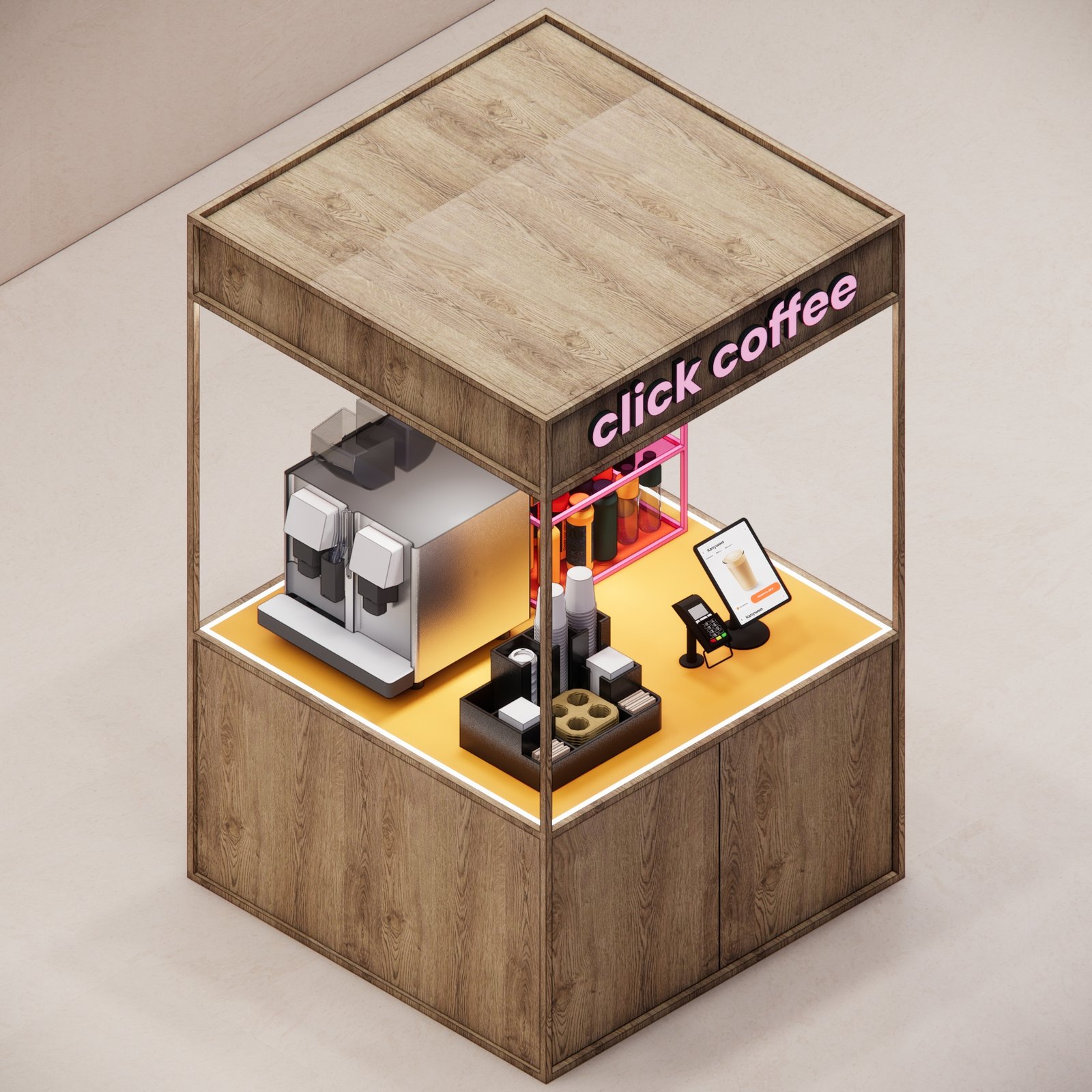 Design render 23, Click Coffee Kiosk, UAE, by Dika Ardi