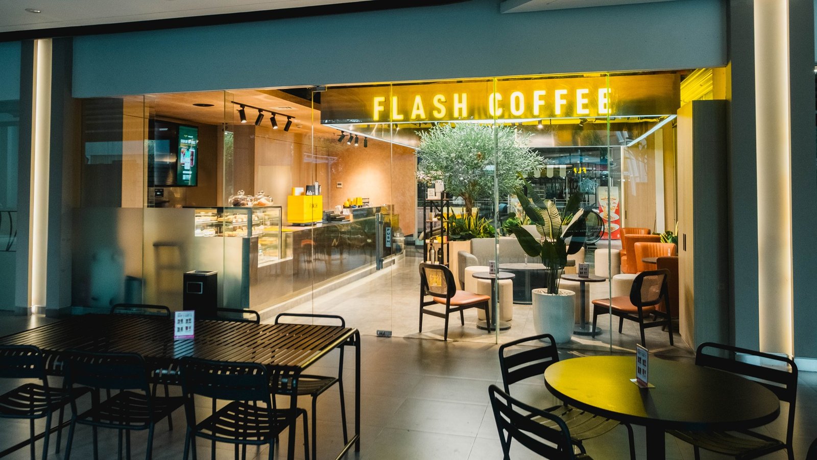 Flash Coffee Arandra Residence, Jakarta, retail store design by Dika Ardi (view 2)