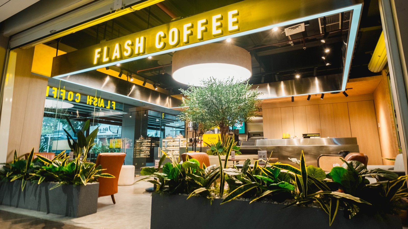 Flash Coffee Arandra Residence, Jakarta, retail store design by Dika Ardi (view 3)