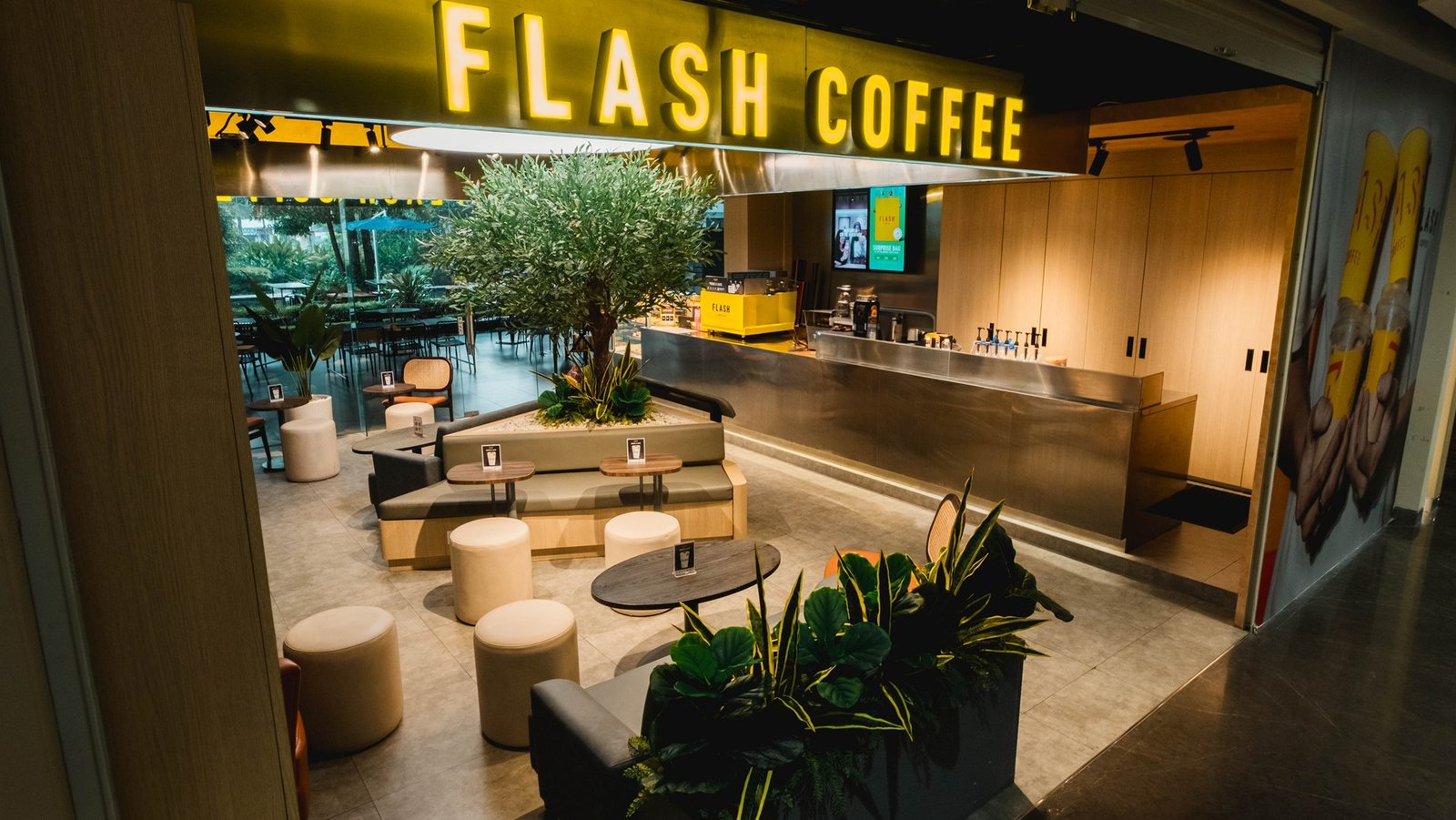 Flash Coffee Arandra Residence, Jakarta, retail store design by Dika Ardi (view 5)