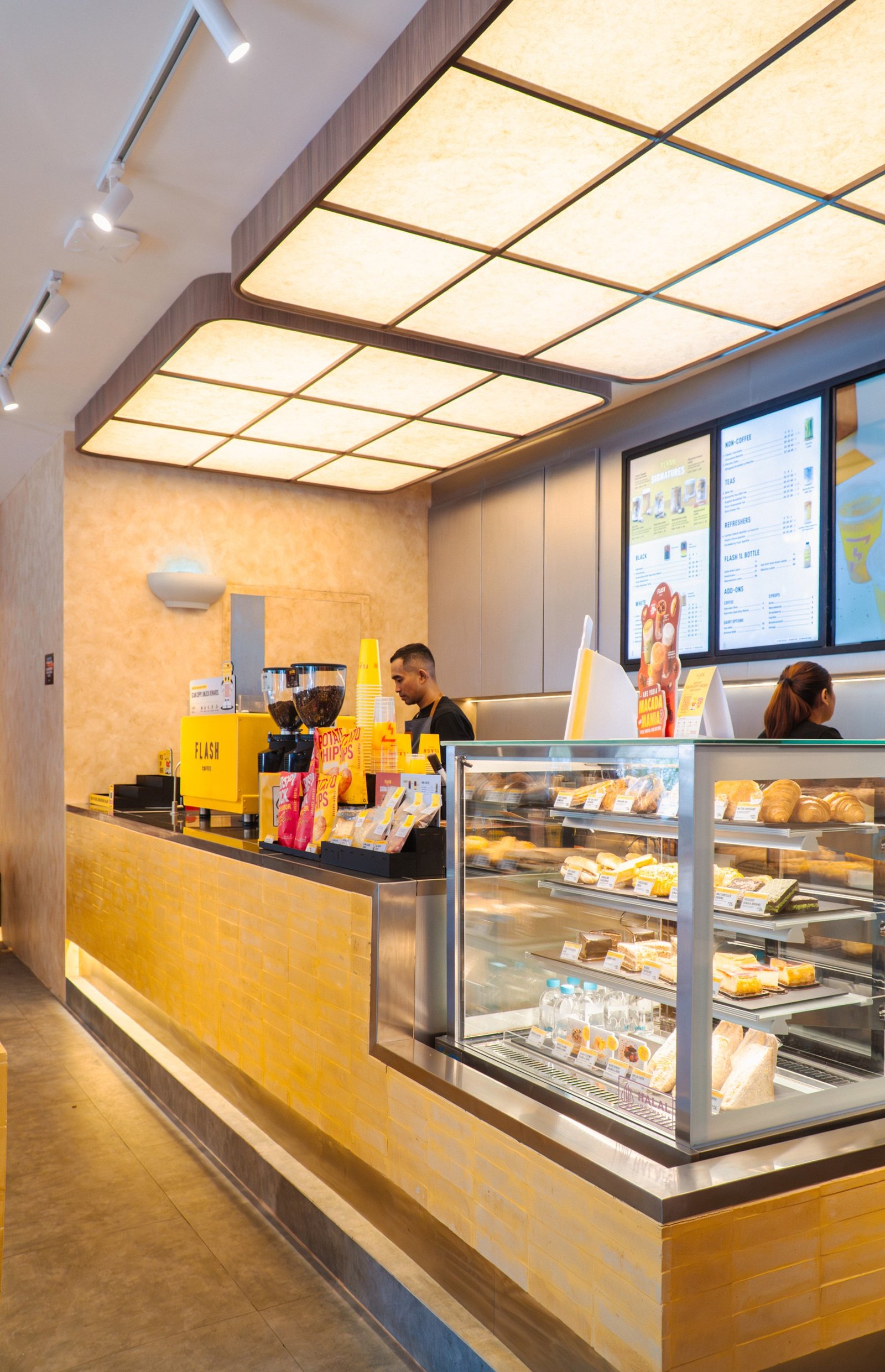 Flash Coffee Buaran, retail interior and architecture design by Dika Ardi