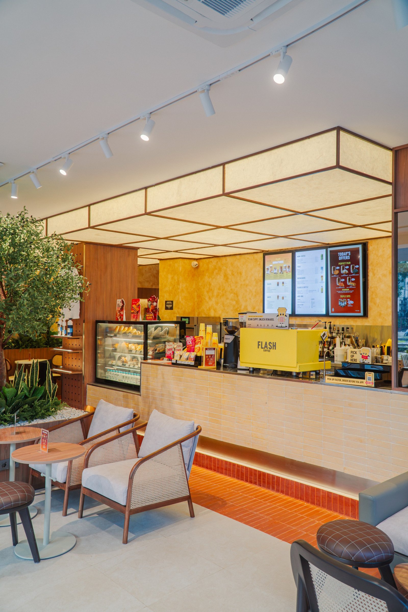 Flash Coffee Cideng, retail interior and architecture design by Dika Ardi
