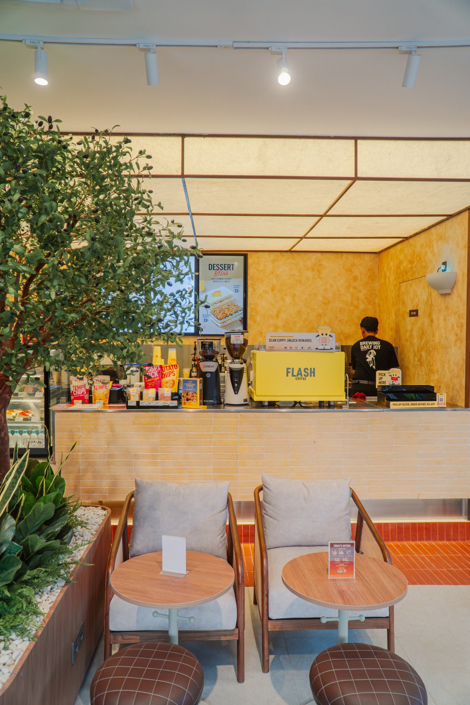Flash Coffee Cideng, retail interior and architecture design by Dika Ardi