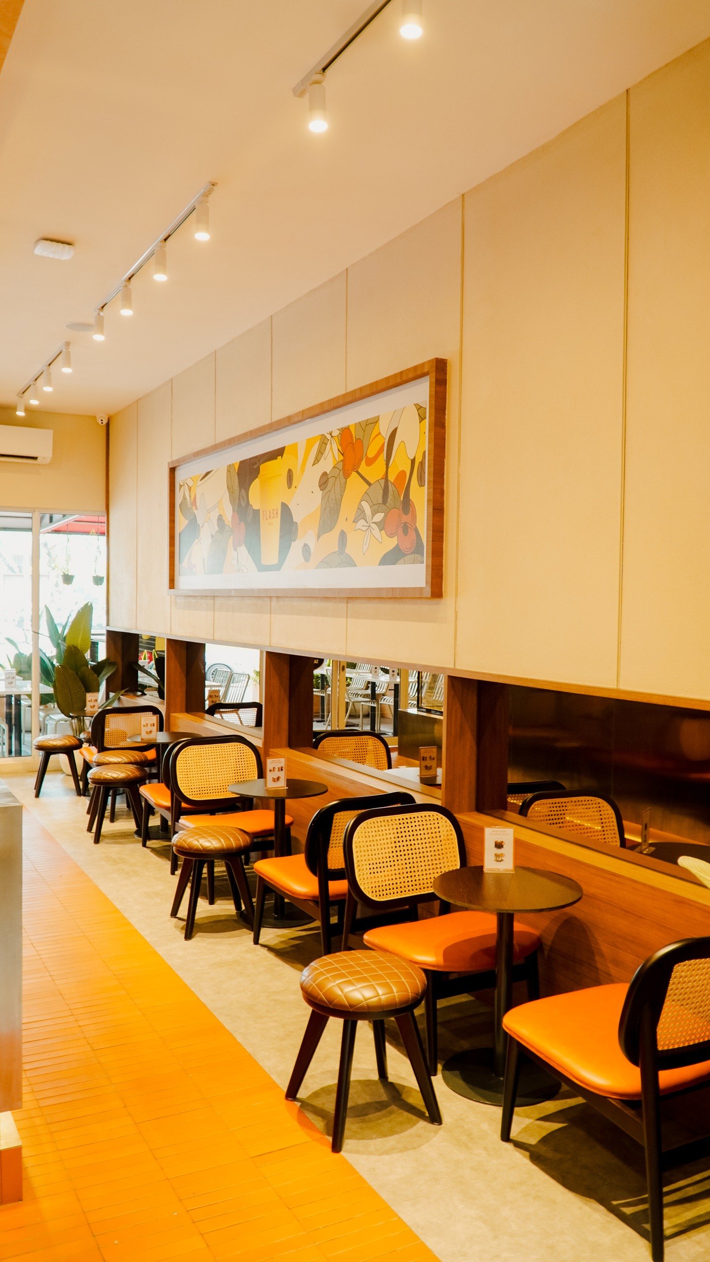 Flash Coffee Gading Serpong Sorrento, retail interior and architecture design by Dika Ardi