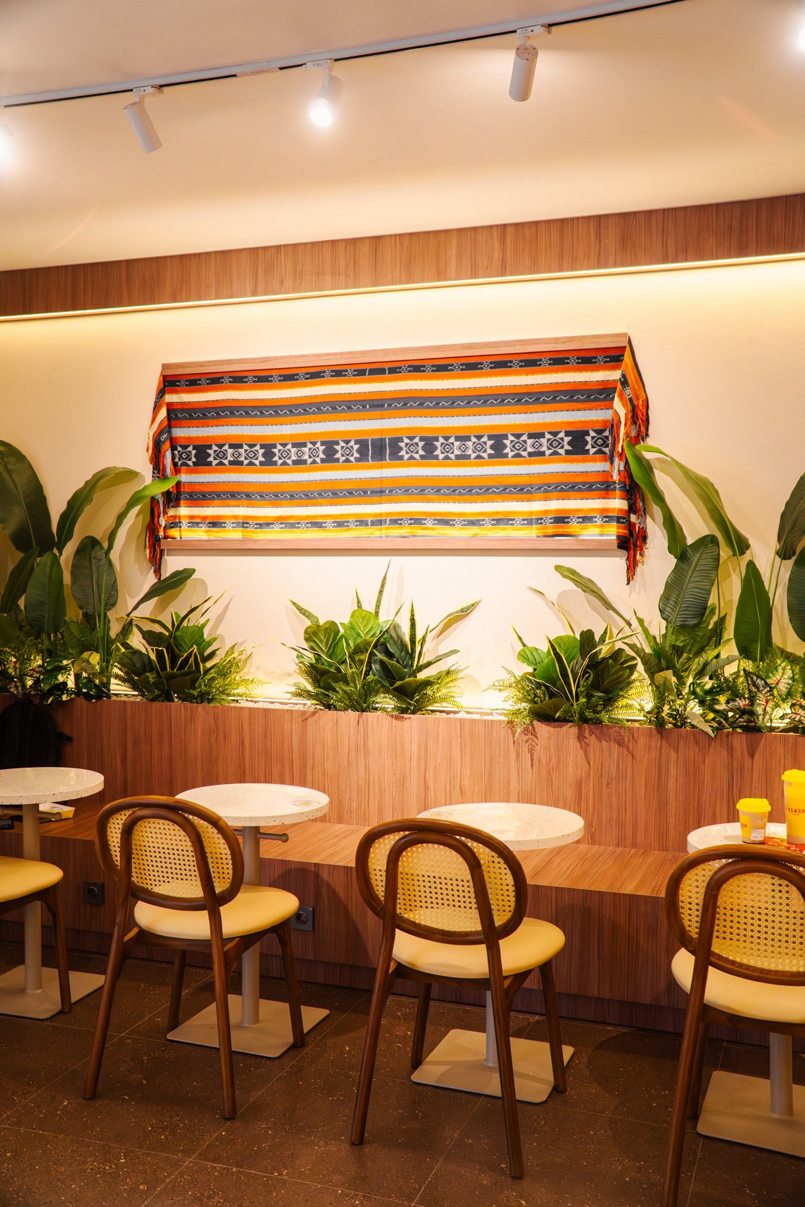 Flash Coffee Galuh Mas Karawang, retail interior and architecture design by Dika Ardi