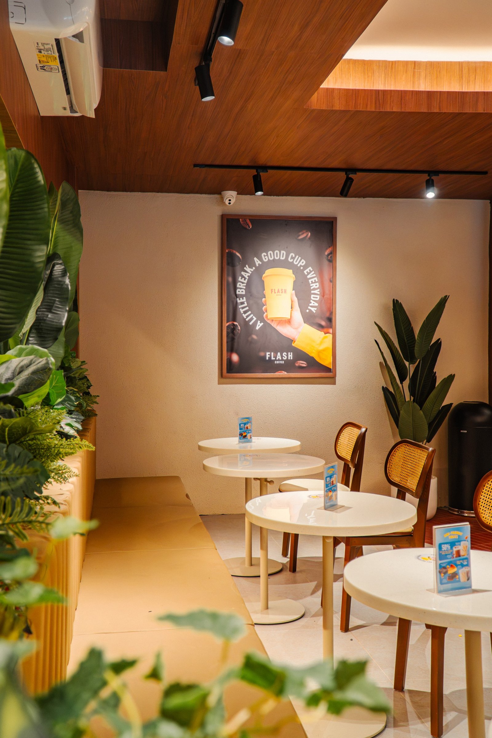 Flash Coffee Greenville, retail interior and architecture design by Dika Ardi