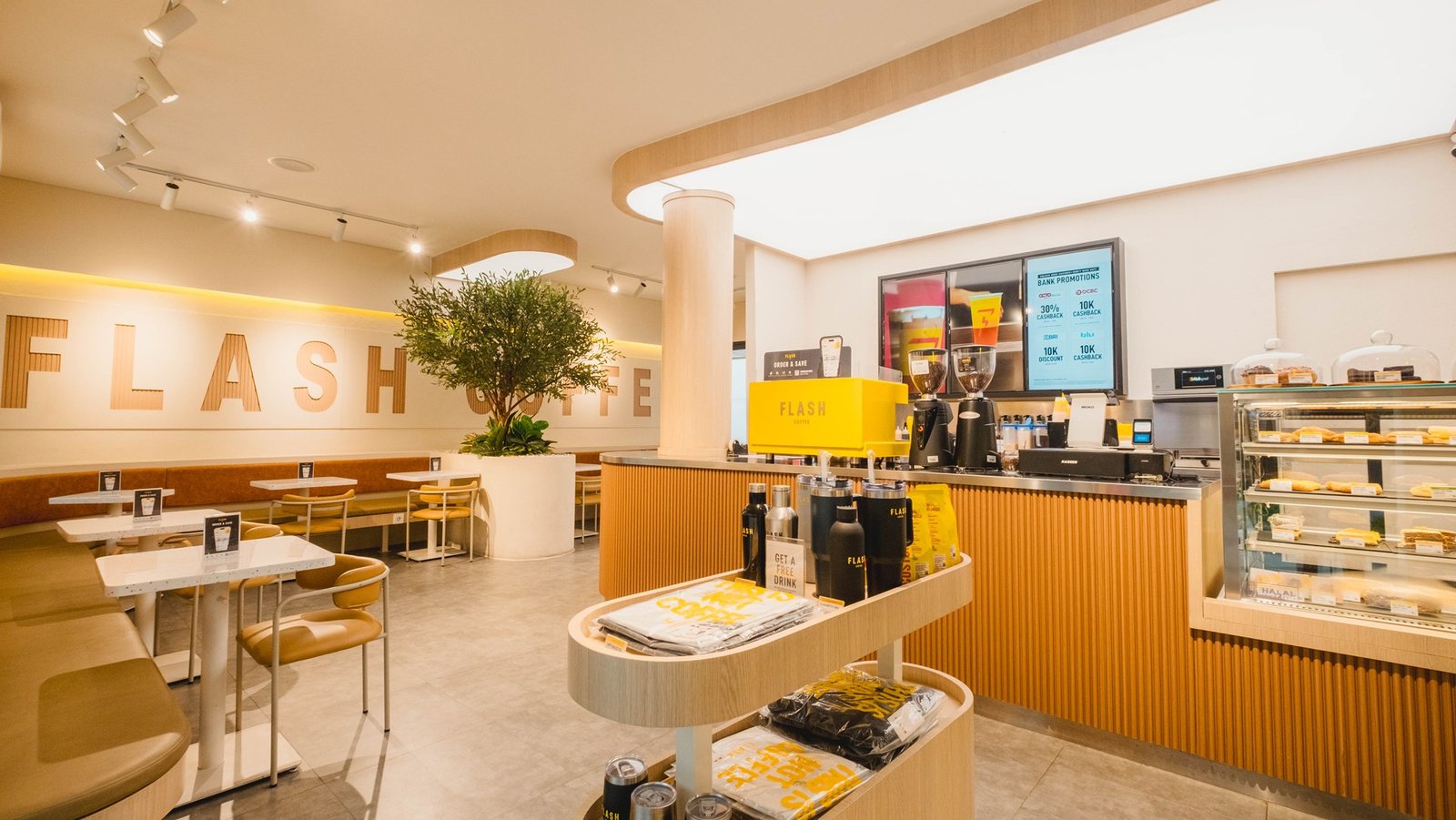 Flash Coffee Hive Harapan Indah, Bekasi, retail store design by Dika Ardi (view 3)