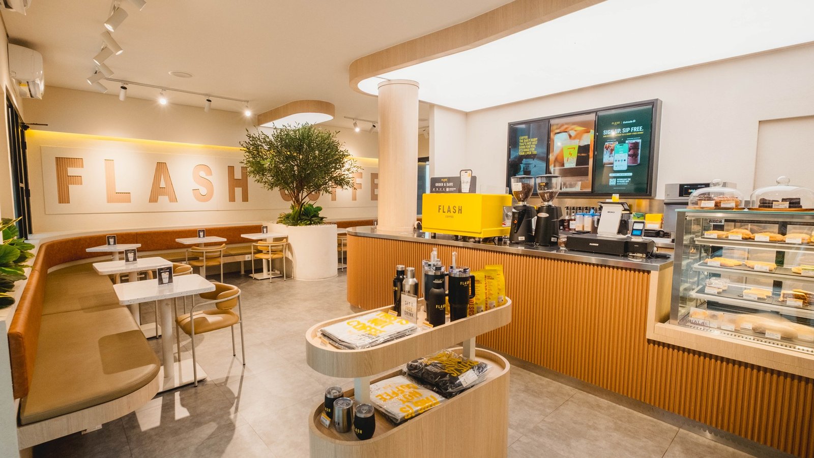 Flash Coffee Hive Harapan Indah, Bekasi, retail store design by Dika Ardi (view 4)