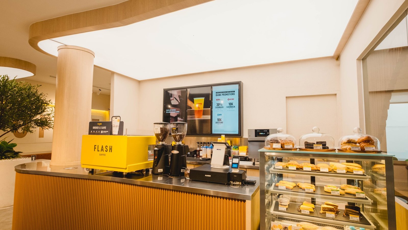 Flash Coffee Hive Harapan Indah, Bekasi, retail store design by Dika Ardi (view 5)