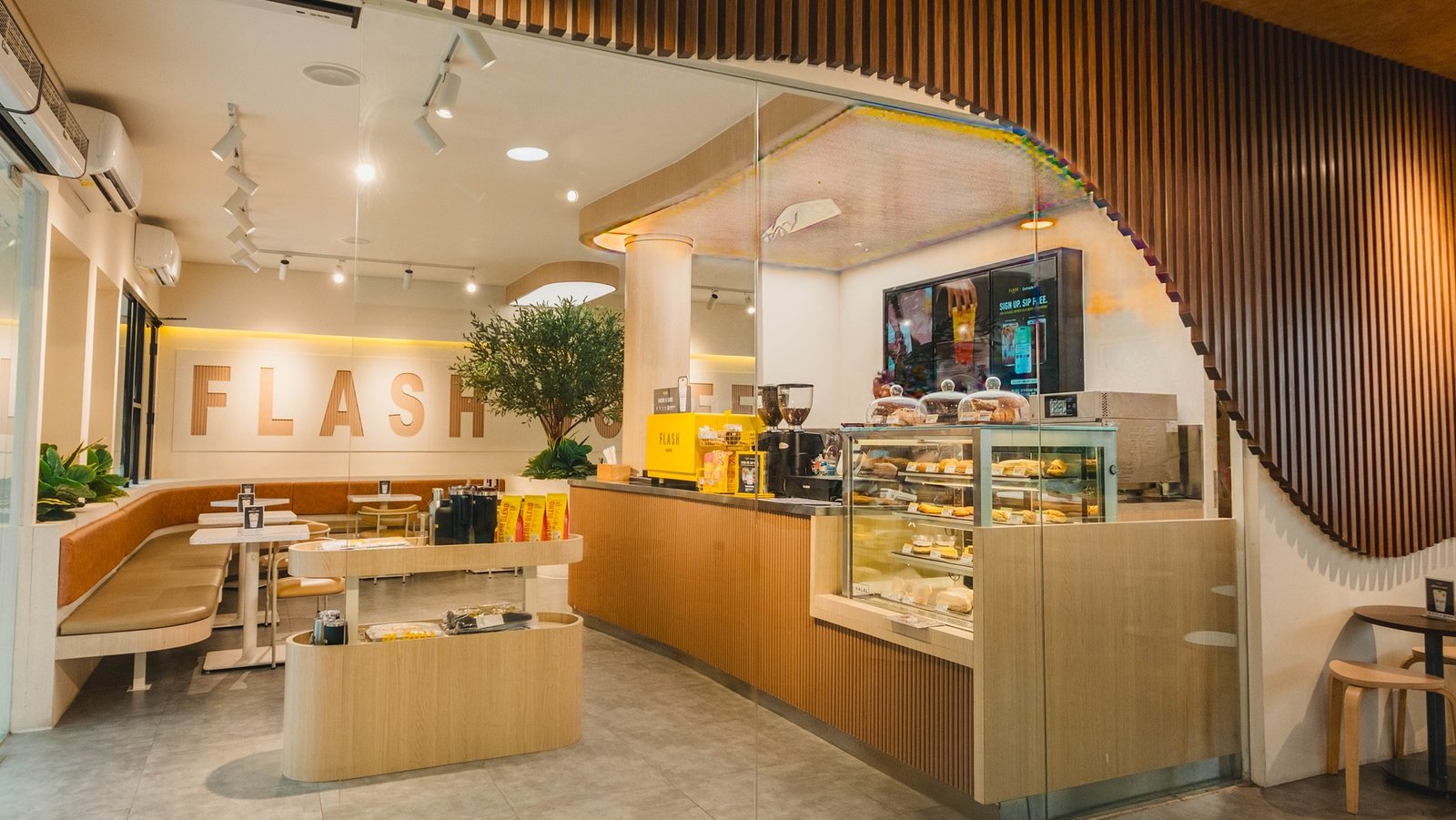 Flash Coffee Hive Harapan Indah, Bekasi, retail store design by Dika Ardi (view 13)