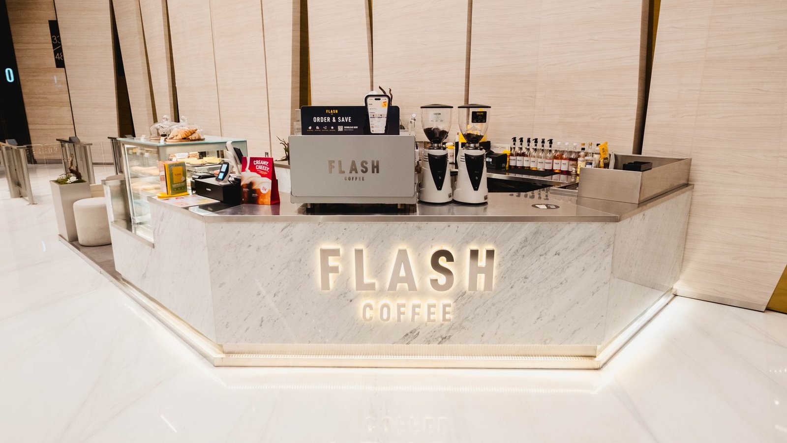 Flash Coffee IFC, Jakarta, retail store design by Dika Ardi (view 6)