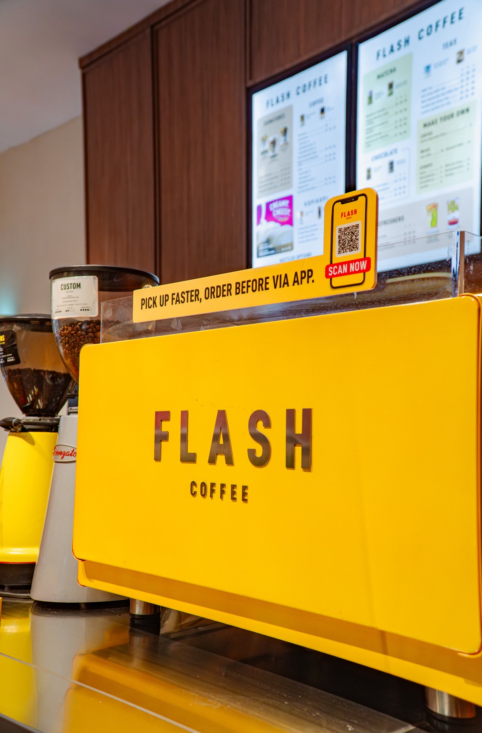 Flash Coffee Mediterania Tanjung Duren, retail interior and architecture design by Dika Ardi