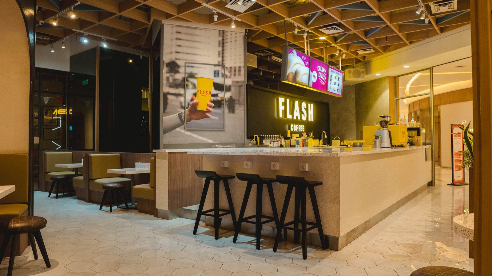 Flash Coffee Pacific Place, Jakarta, retail store design by Dika Ardi (view 8)
