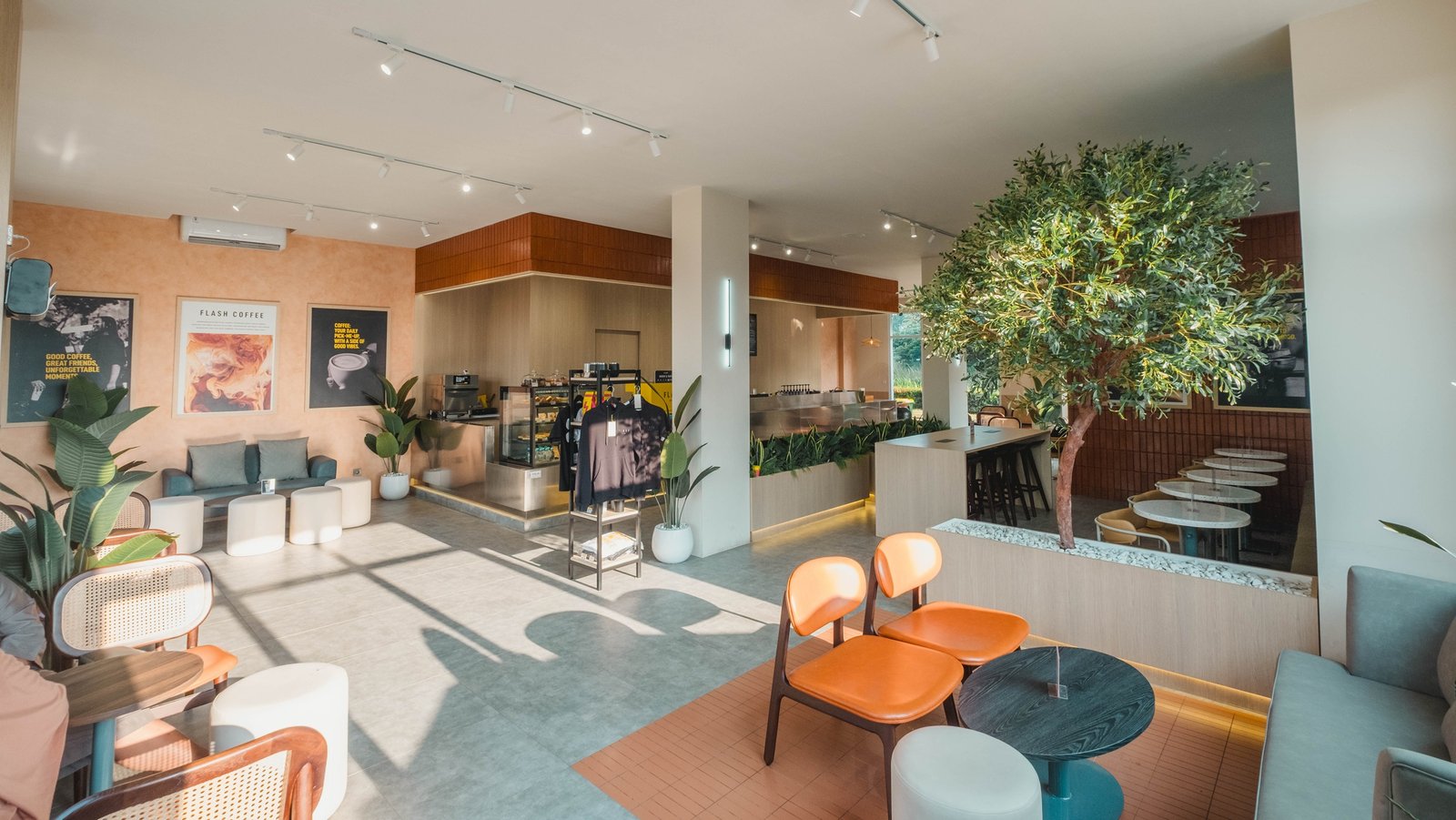 Flash Coffee Shila Sawangan, retail interior and architecture design by Dika Ardi