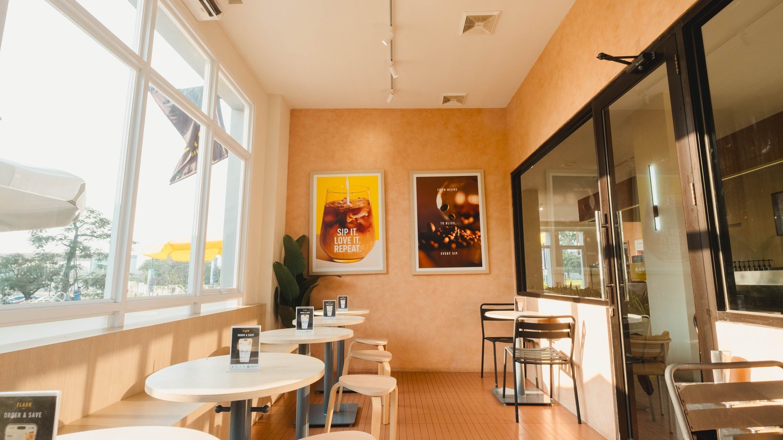Flash Coffee Shila Sawangan, retail interior and architecture design by Dika Ardi
