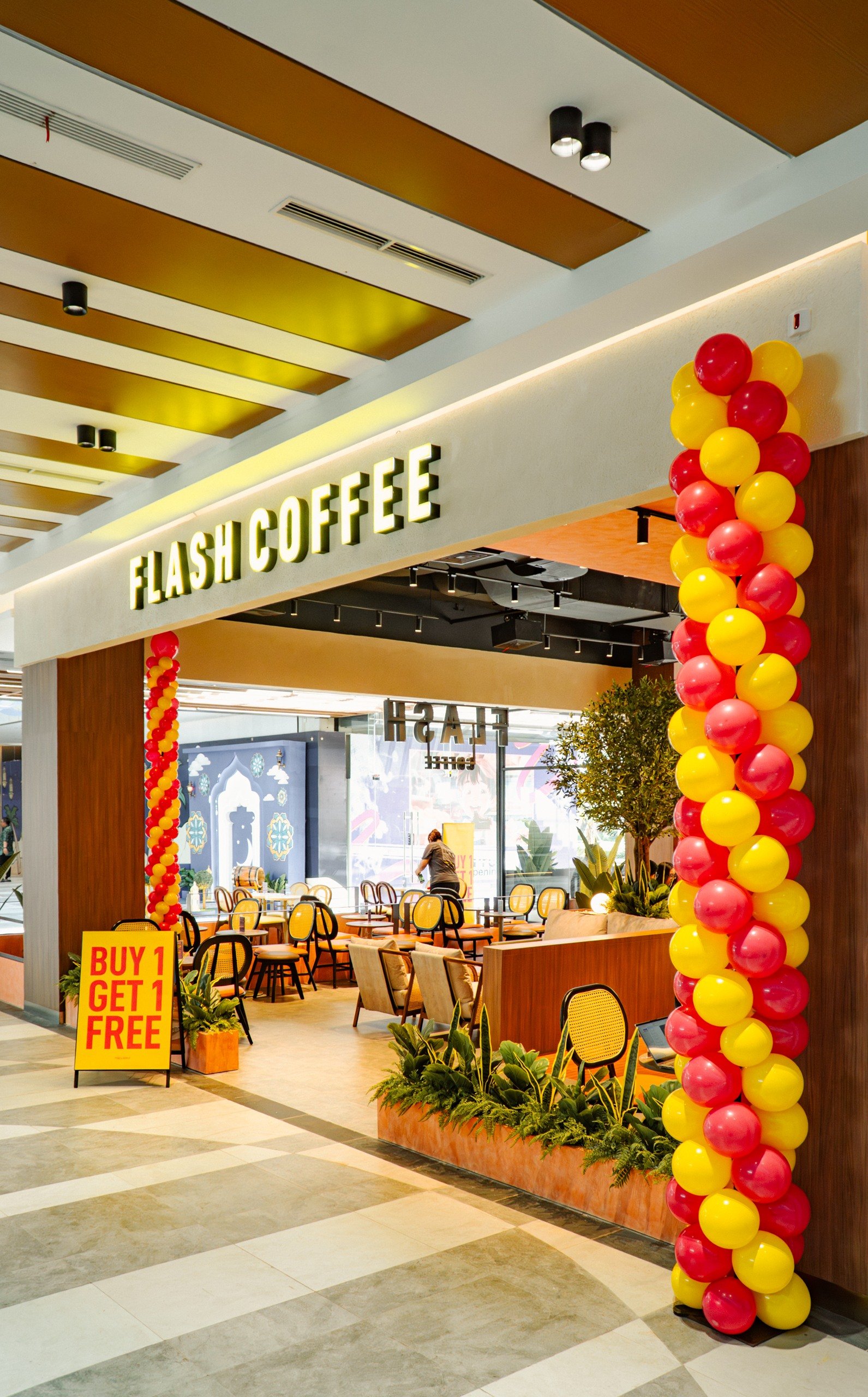 Flash Coffee Travoy Hub II, retail interior and architecture design by Dika Ardi