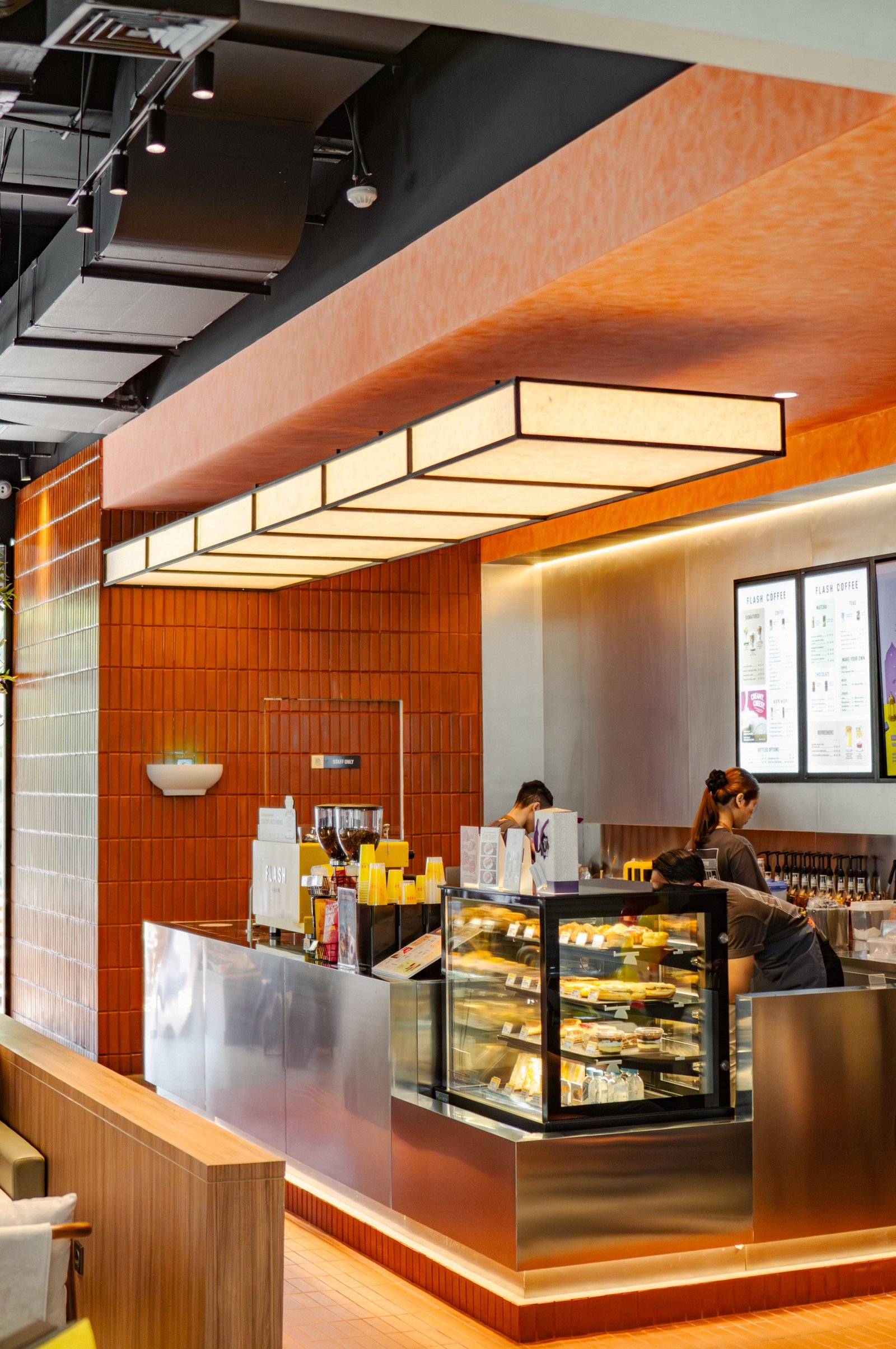 Flash Coffee Travoy Hub II, retail interior and architecture design by Dika Ardi