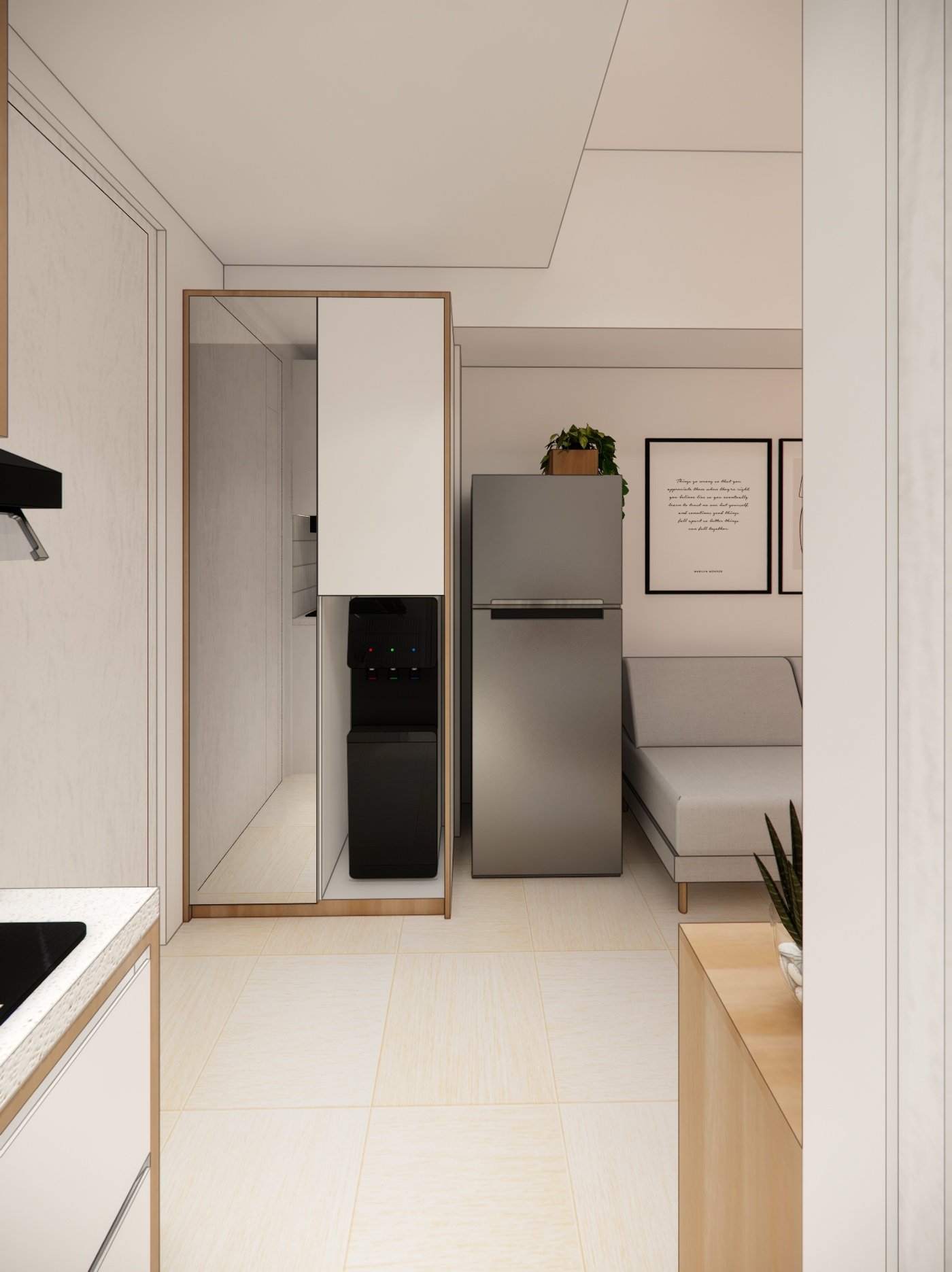 Interior render 03, Mr AD Apartment, Depok, by Dika Ardi