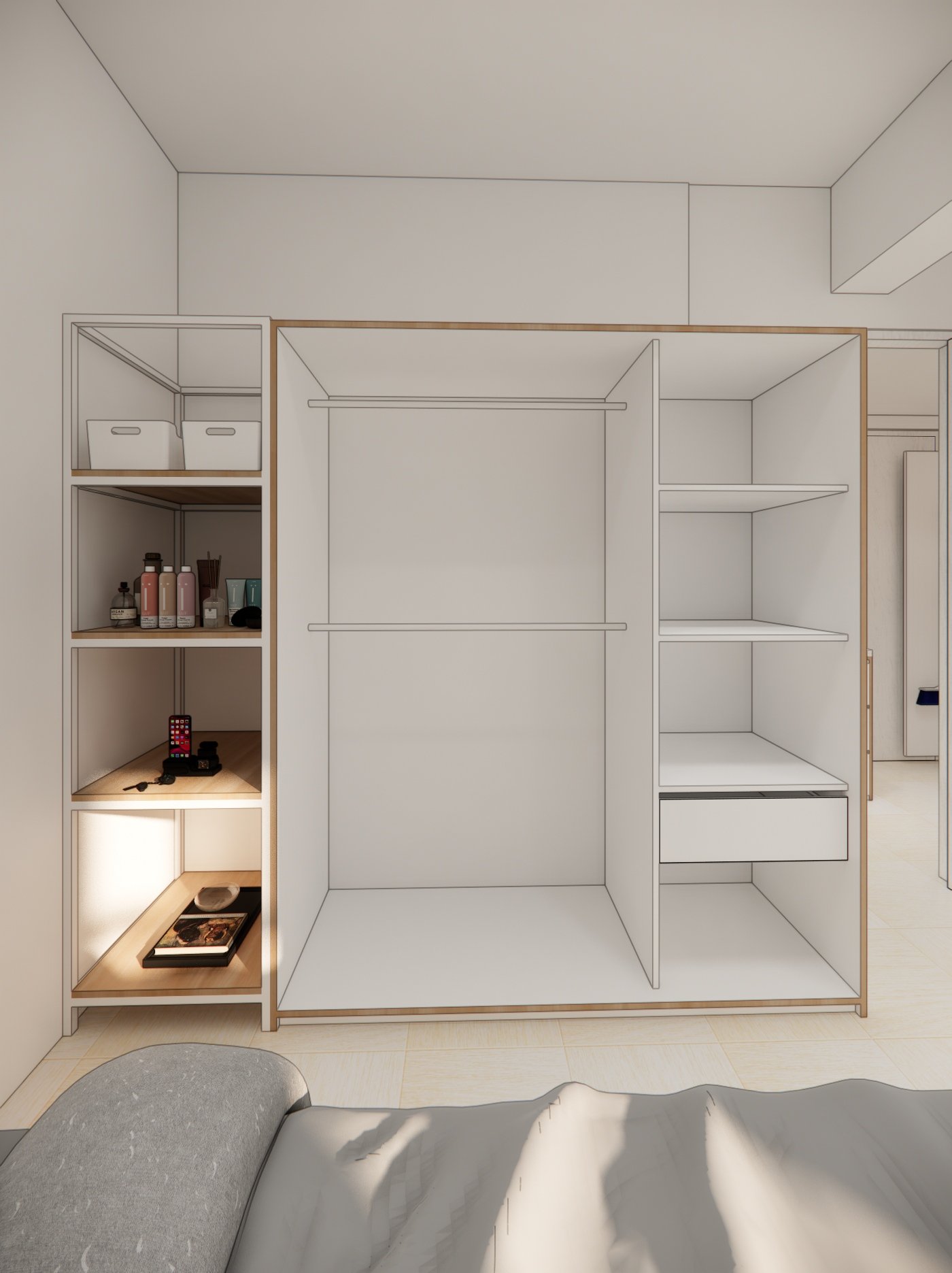 Interior render 12, Mr AD Apartment, Depok, by Dika Ardi