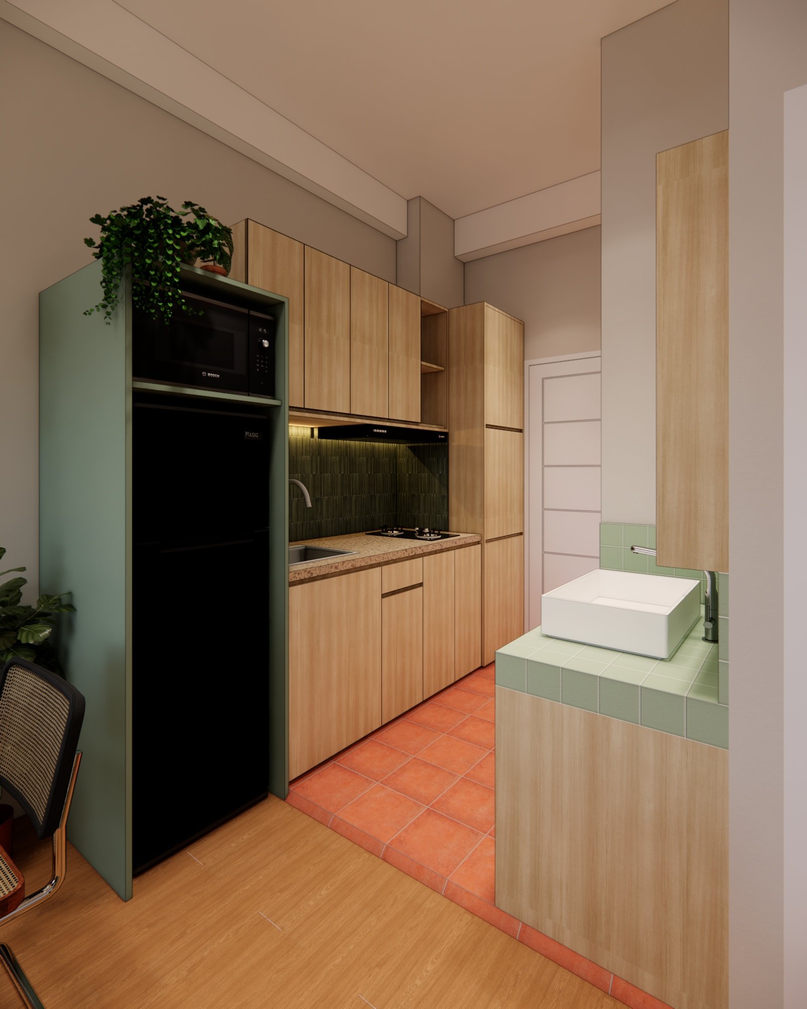 Interior render 04, Mr D Apartment, Jakarta, by Dika Ardi