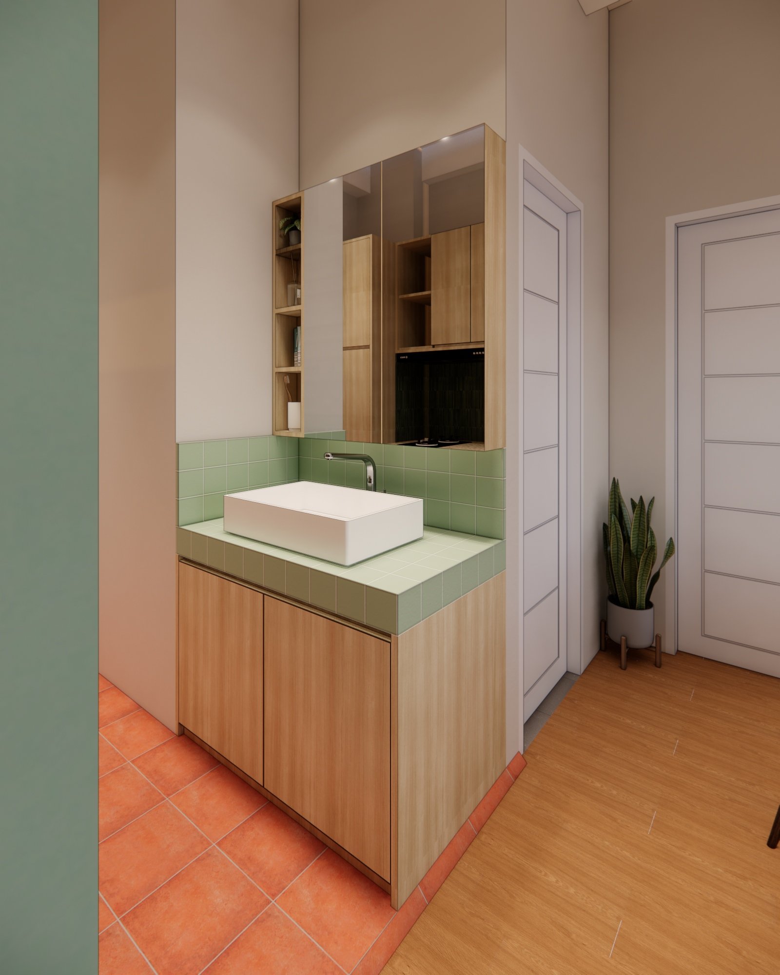 Interior render 05, Mr D Apartment, Jakarta, by Dika Ardi