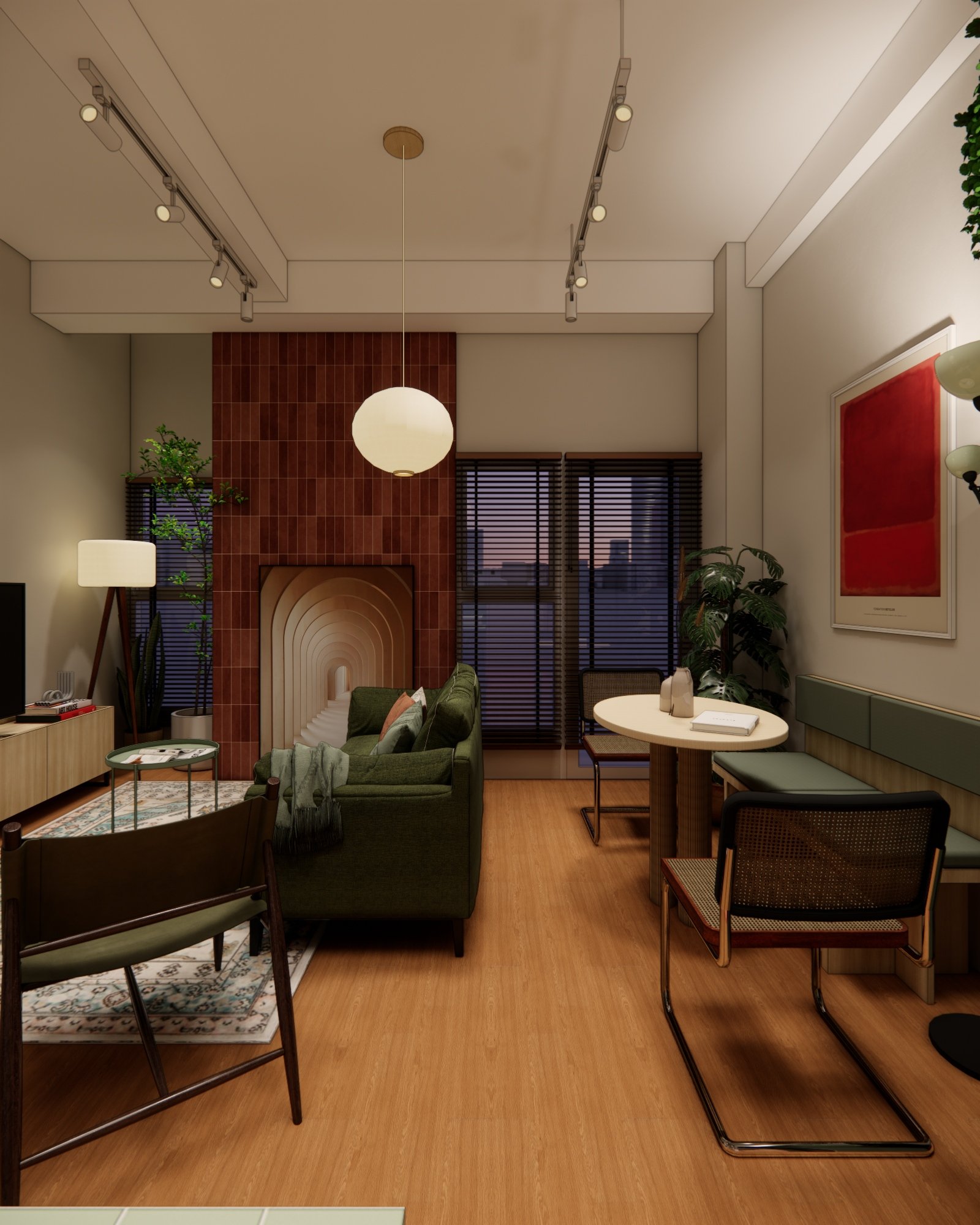 Interior render 10, Mr D Apartment, Jakarta, by Dika Ardi