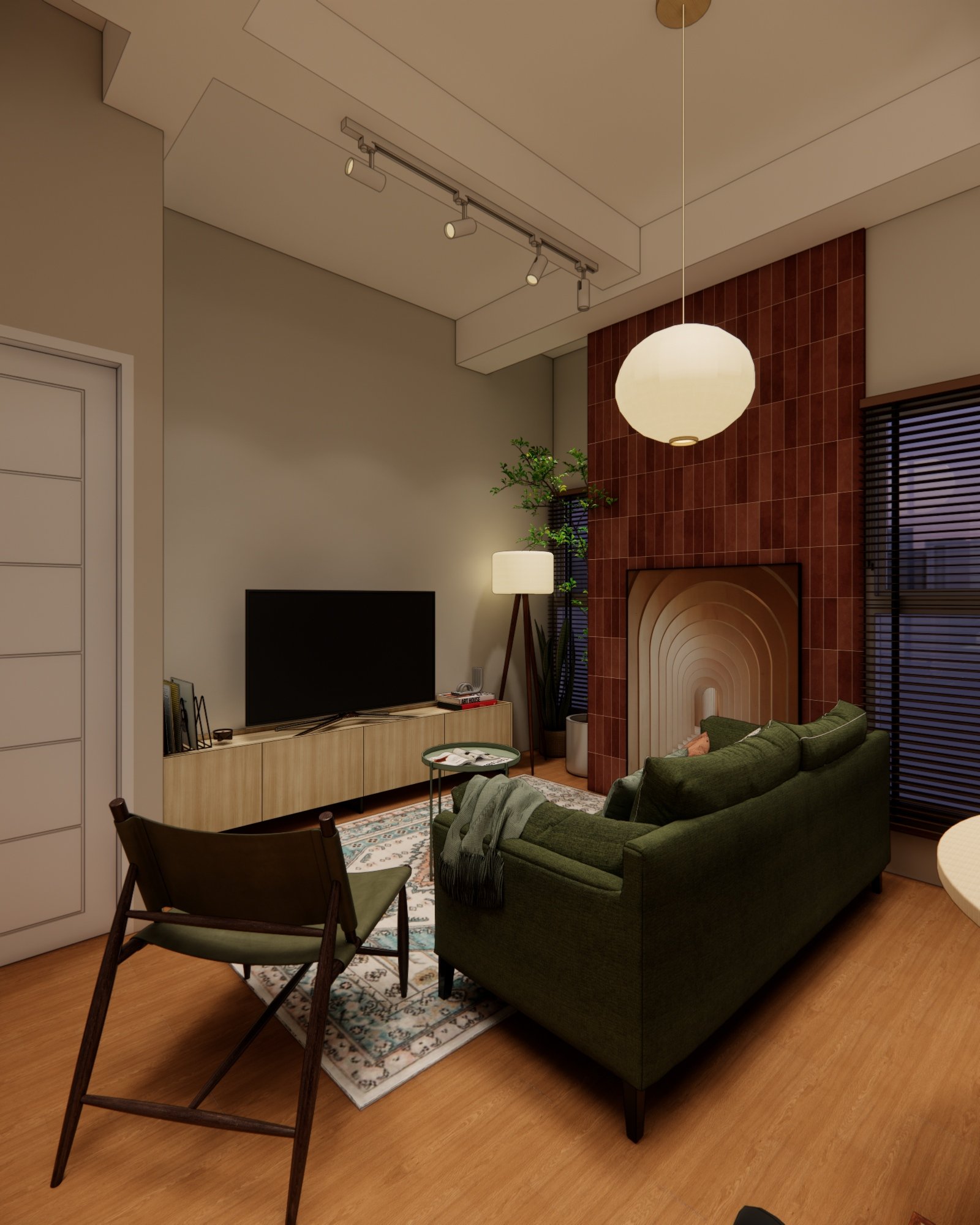 Interior render 12, Mr D Apartment, Jakarta, by Dika Ardi