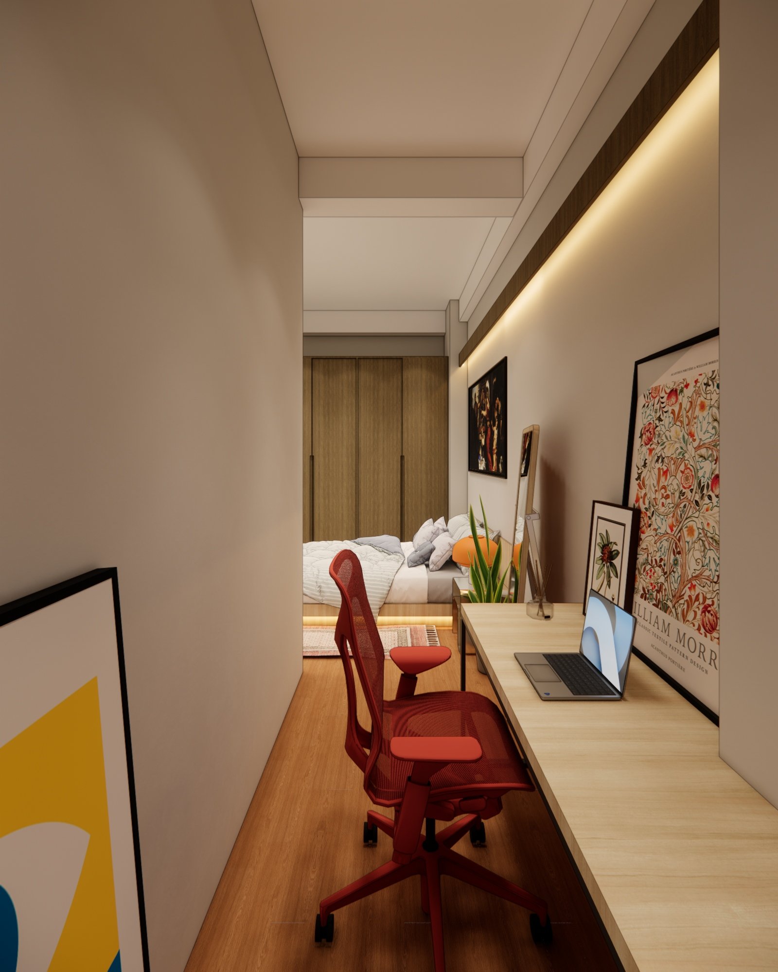 Interior render 26, Mr D Apartment, Jakarta, by Dika Ardi