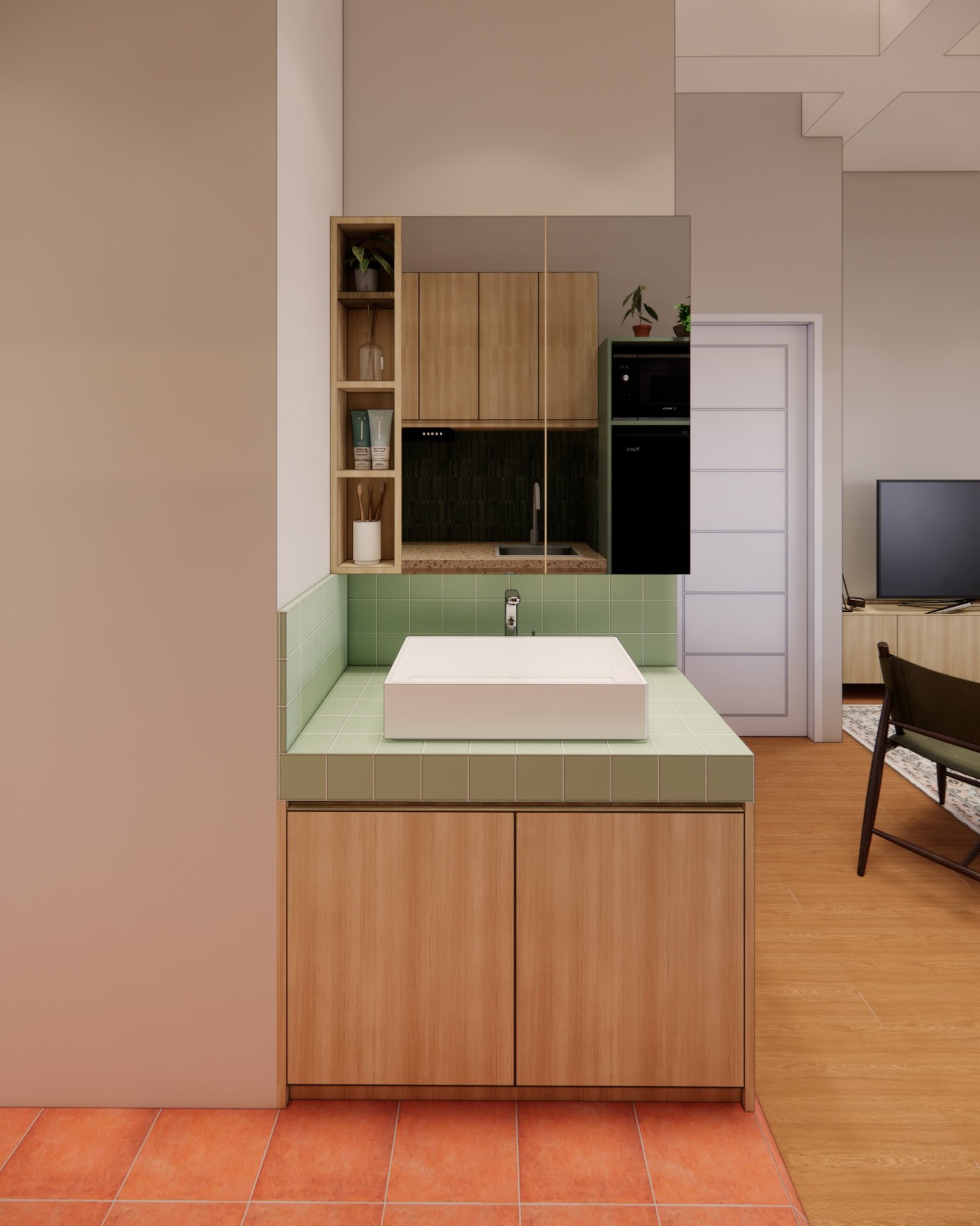 Interior render 27, Mr D Apartment, Jakarta, by Dika Ardi