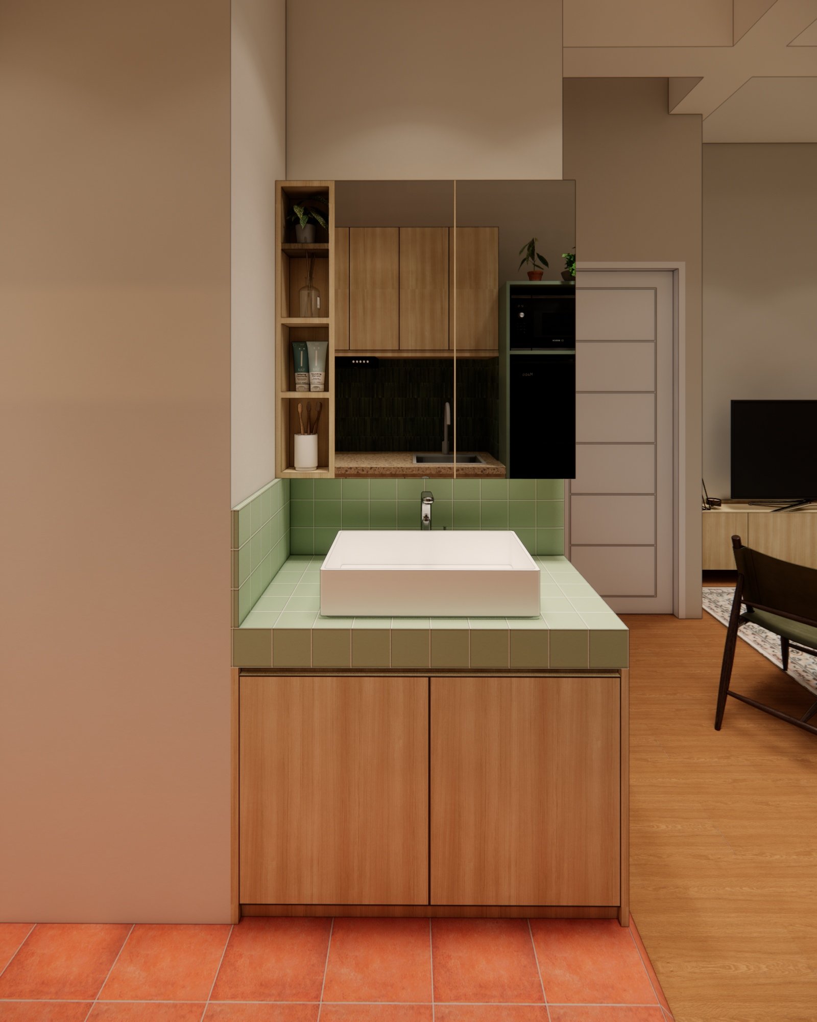 Interior render 28, Mr D Apartment, Jakarta, by Dika Ardi