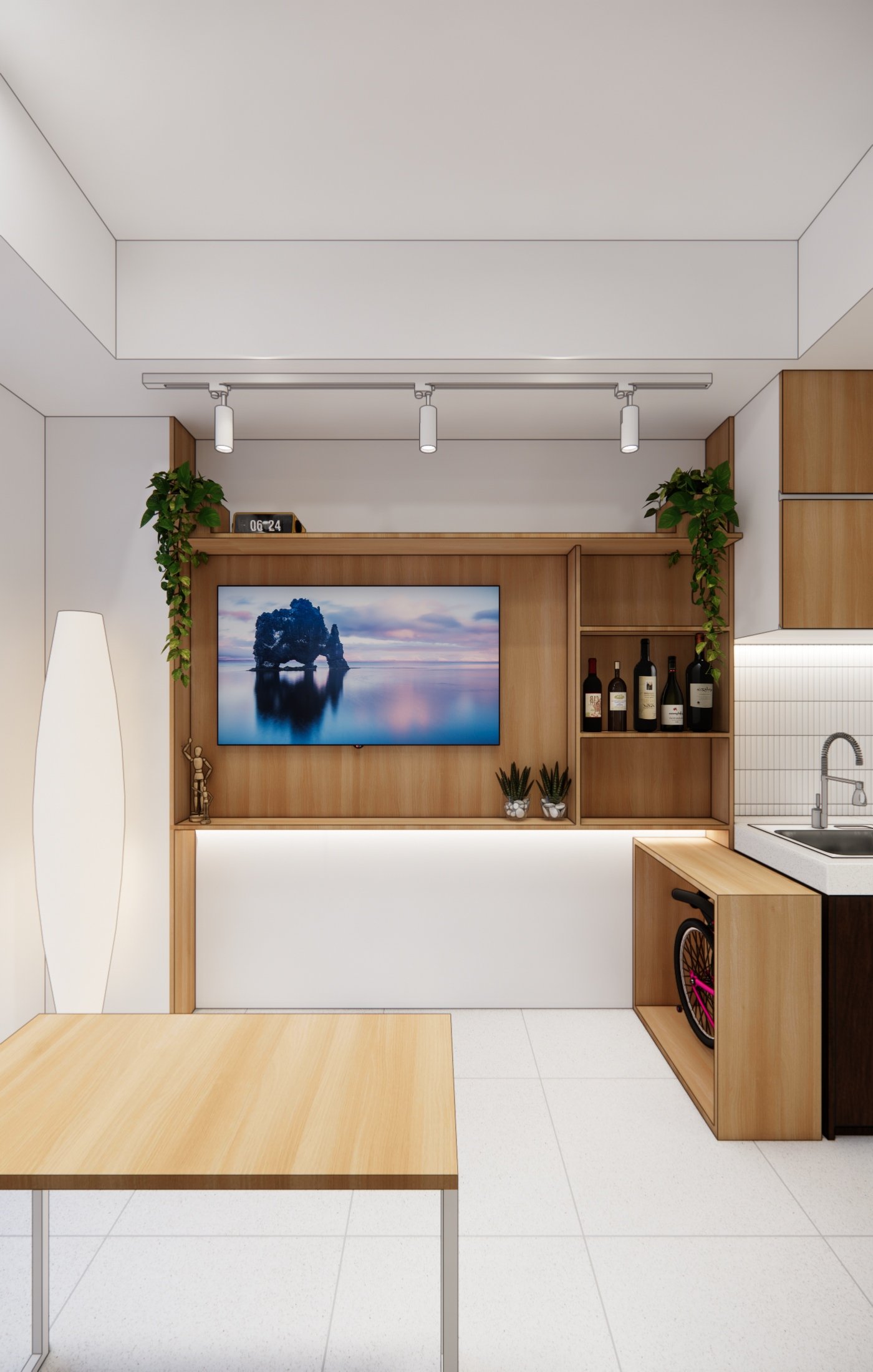 Interior render 05, Mr OK Apartment, Jakarta, by Dika Ardi