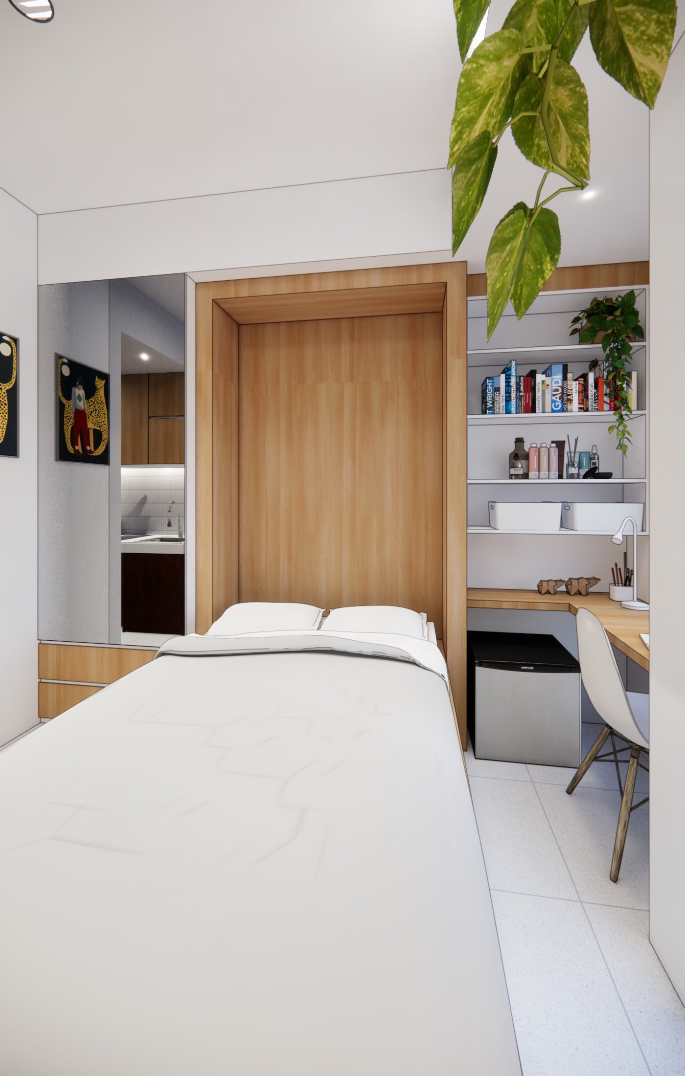 Interior render 07, Mr OK Apartment, Jakarta, by Dika Ardi