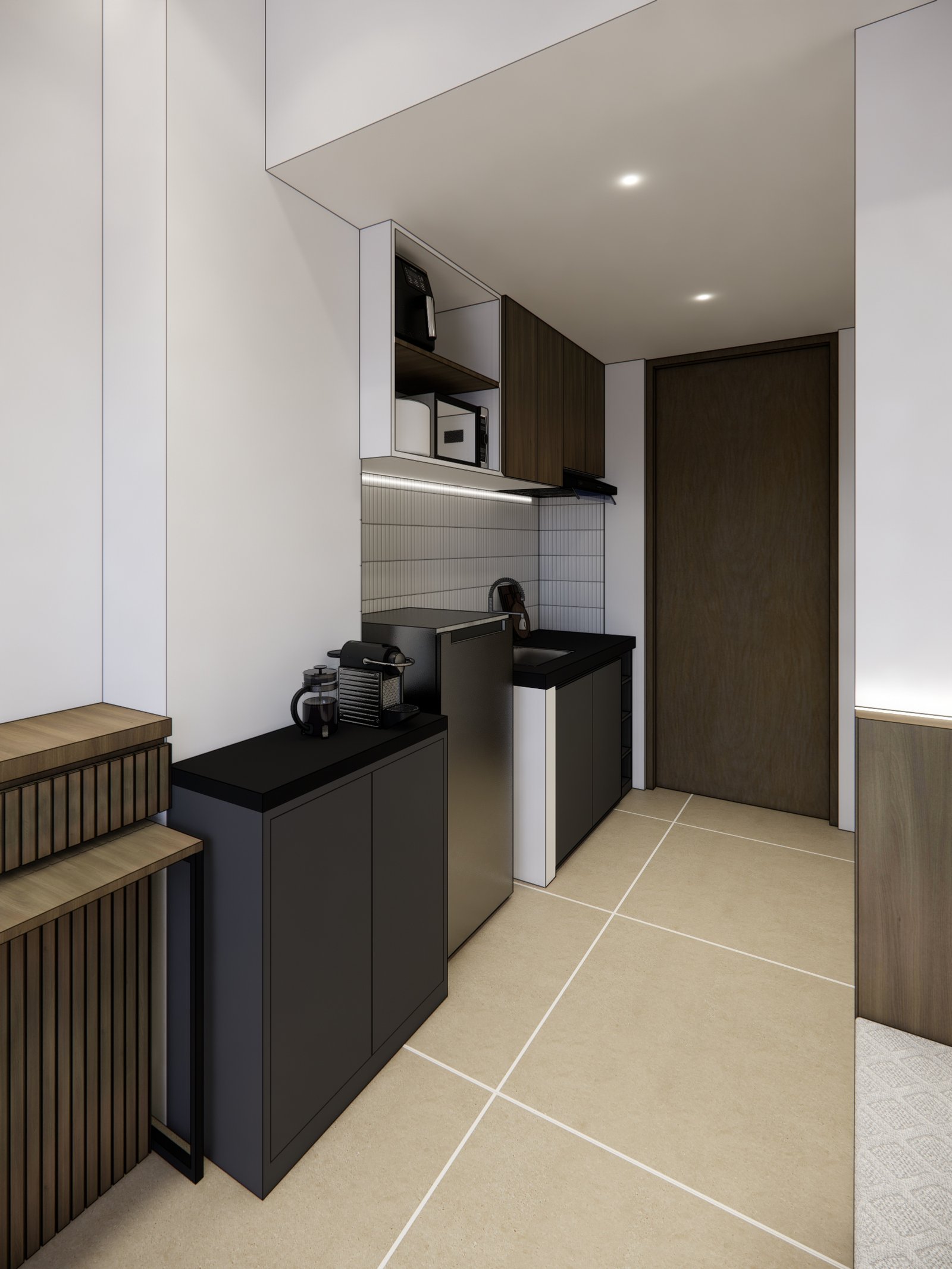 Interior render 04, Mr R Apartment, Bintaro, by Dika Ardi