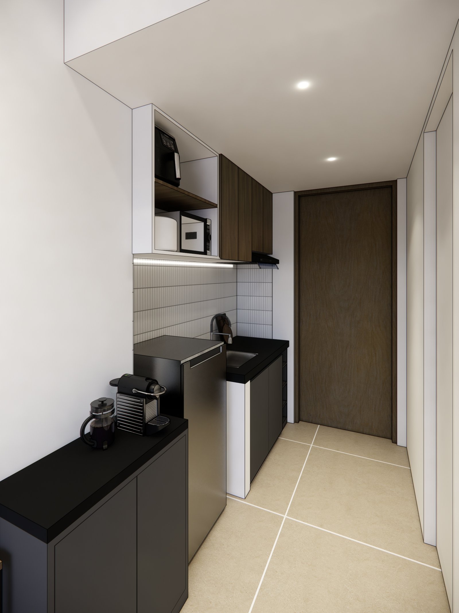 Interior render 06, Mr R Apartment, Bintaro, by Dika Ardi
