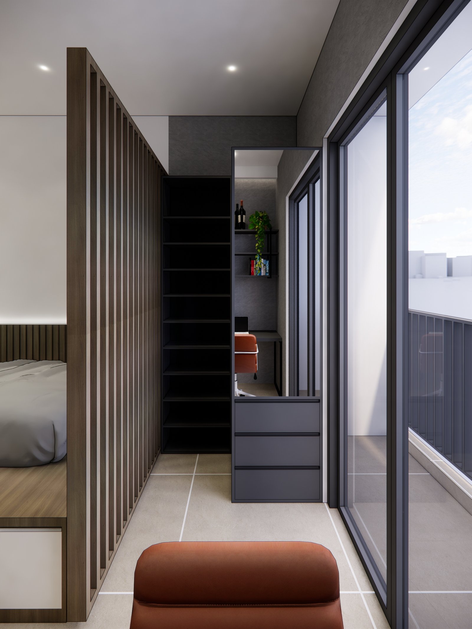 Interior render 08, Mr R Apartment, Bintaro, by Dika Ardi