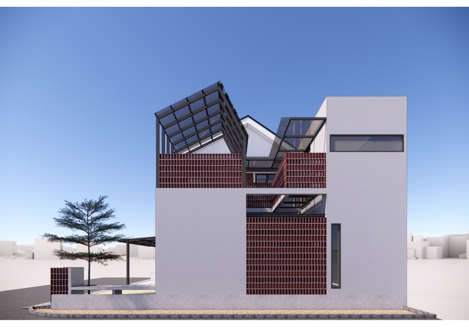 Phase 2 side view, Mr YS House, Tangerang, by Dika Ardi