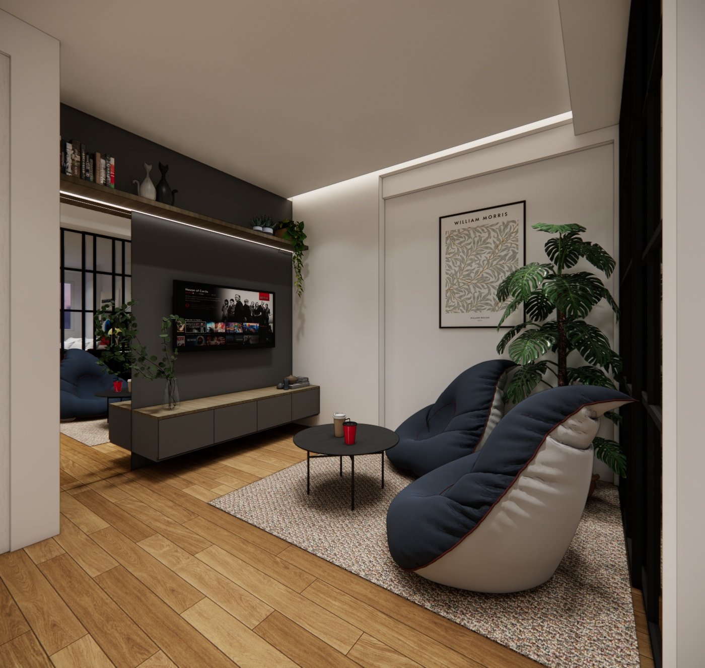 Interior render 03, Mrs FL Apartment, Jakarta, by Dika Ardi