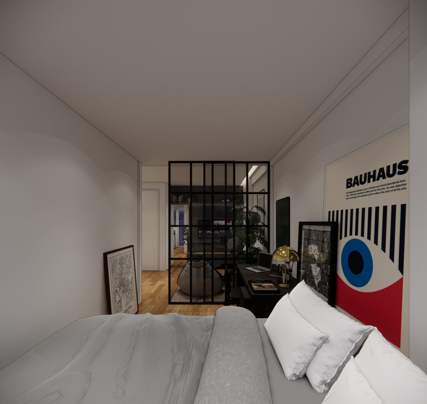 Interior render 08, Mrs FL Apartment, Jakarta, by Dika Ardi