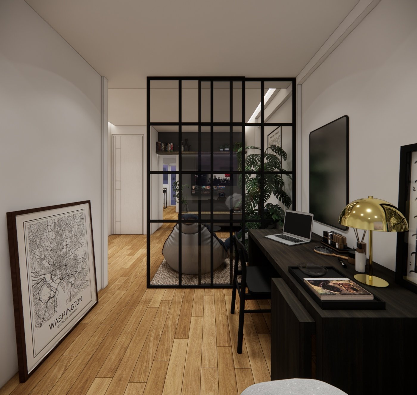 Interior render 09, Mrs FL Apartment, Jakarta, by Dika Ardi
