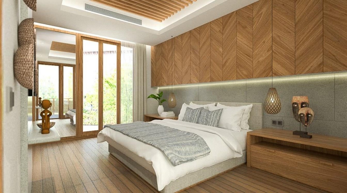 Master bedroom, Paus Cottage at Putri Duyung Ancol, Jakarta, designed by Dika Ardi