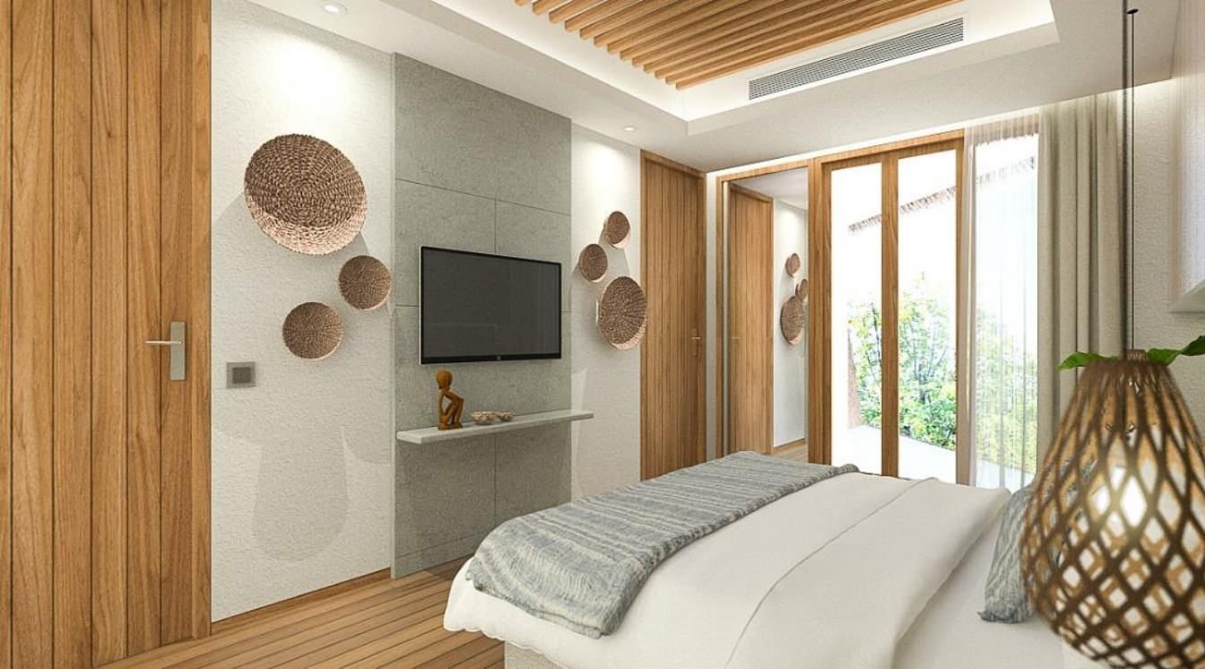 Master bedroom tv, Paus Cottage at Putri Duyung Ancol, Jakarta, designed by Dika Ardi