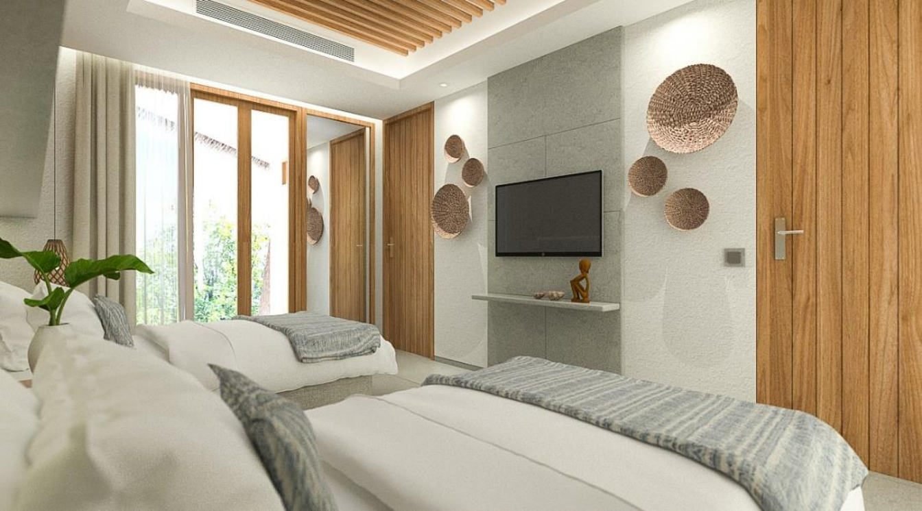 Family bedroom tv, Paus Cottage at Putri Duyung Ancol, Jakarta, designed by Dika Ardi